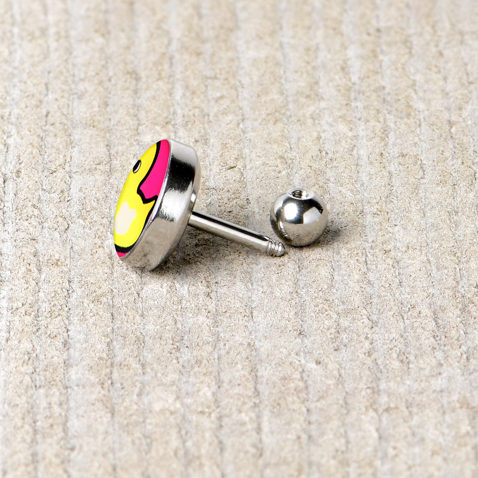 16G 1/4 Yellow Ducky Cartilage Tragus Earring by Onyx O