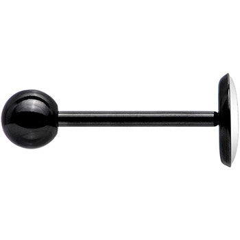 Custom Glow in the Dark Black Anodized Barbell Tongue Ring