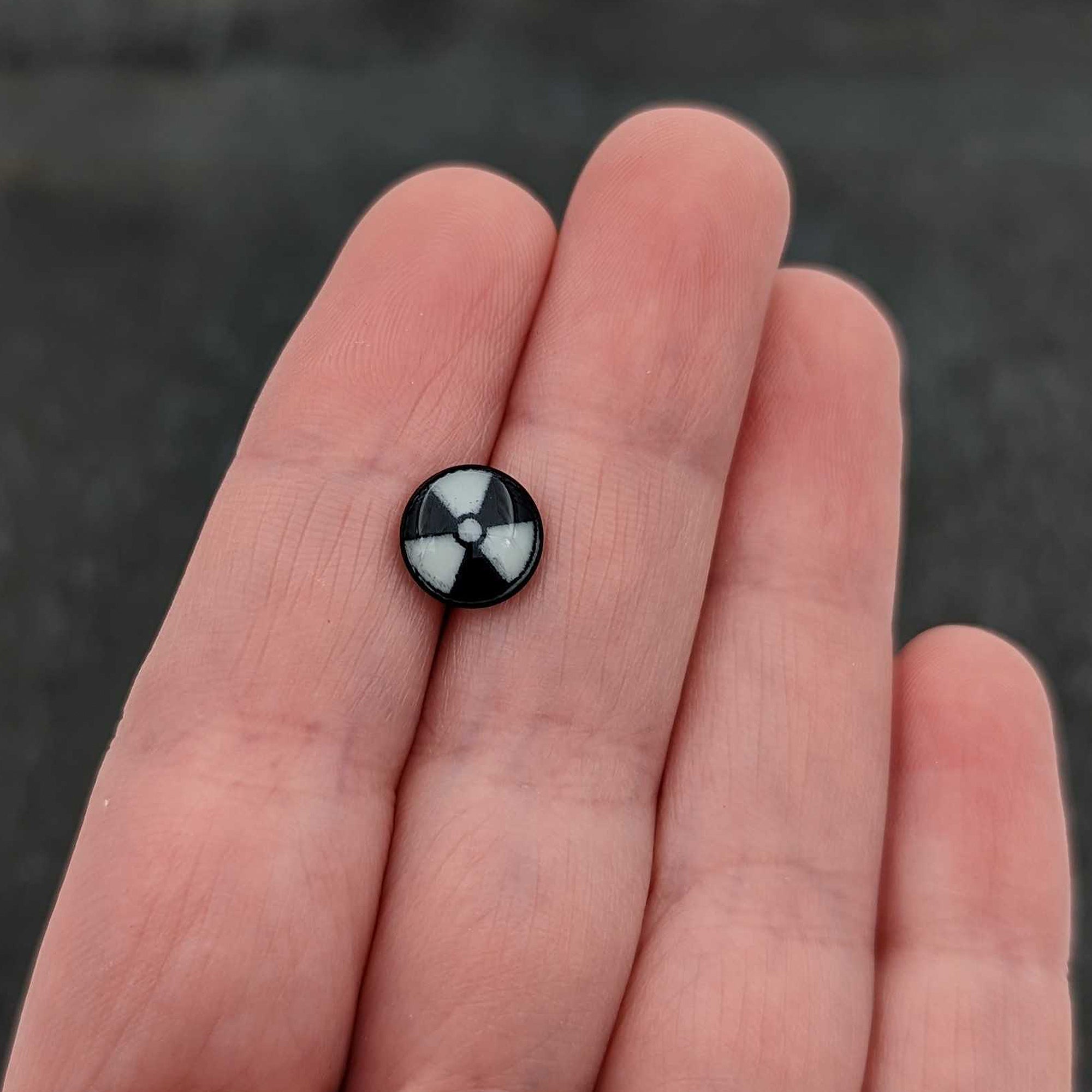 Glow in the Dark Black Anodized Radioactive Barbell Tongue Ring by Onyx O