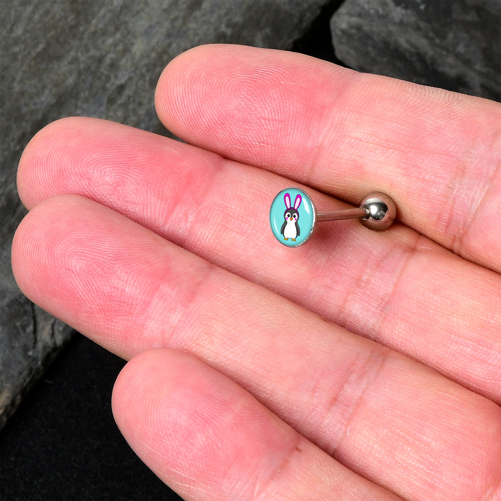 Bunny Penguin Barbell Tongue Ring by Onyx O