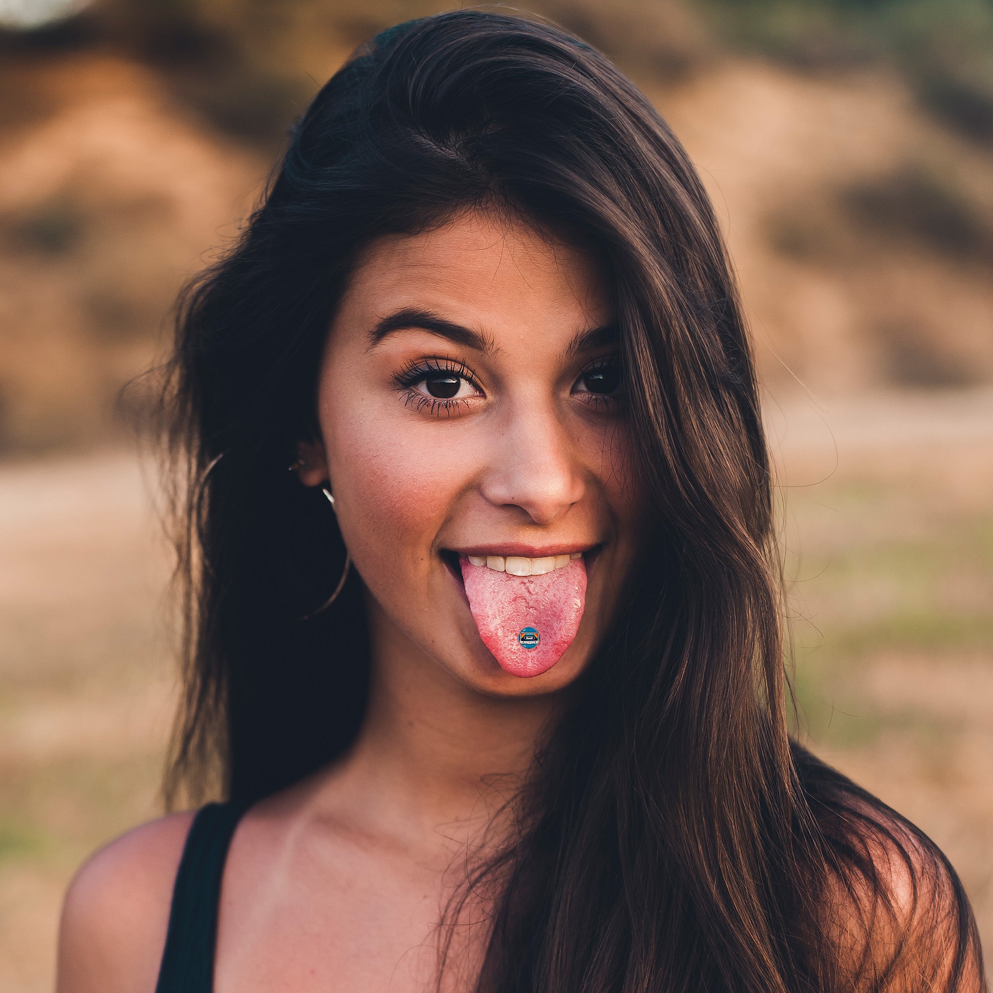 Retro Cassette Tape Barbell Tongue Ring by Onyx O