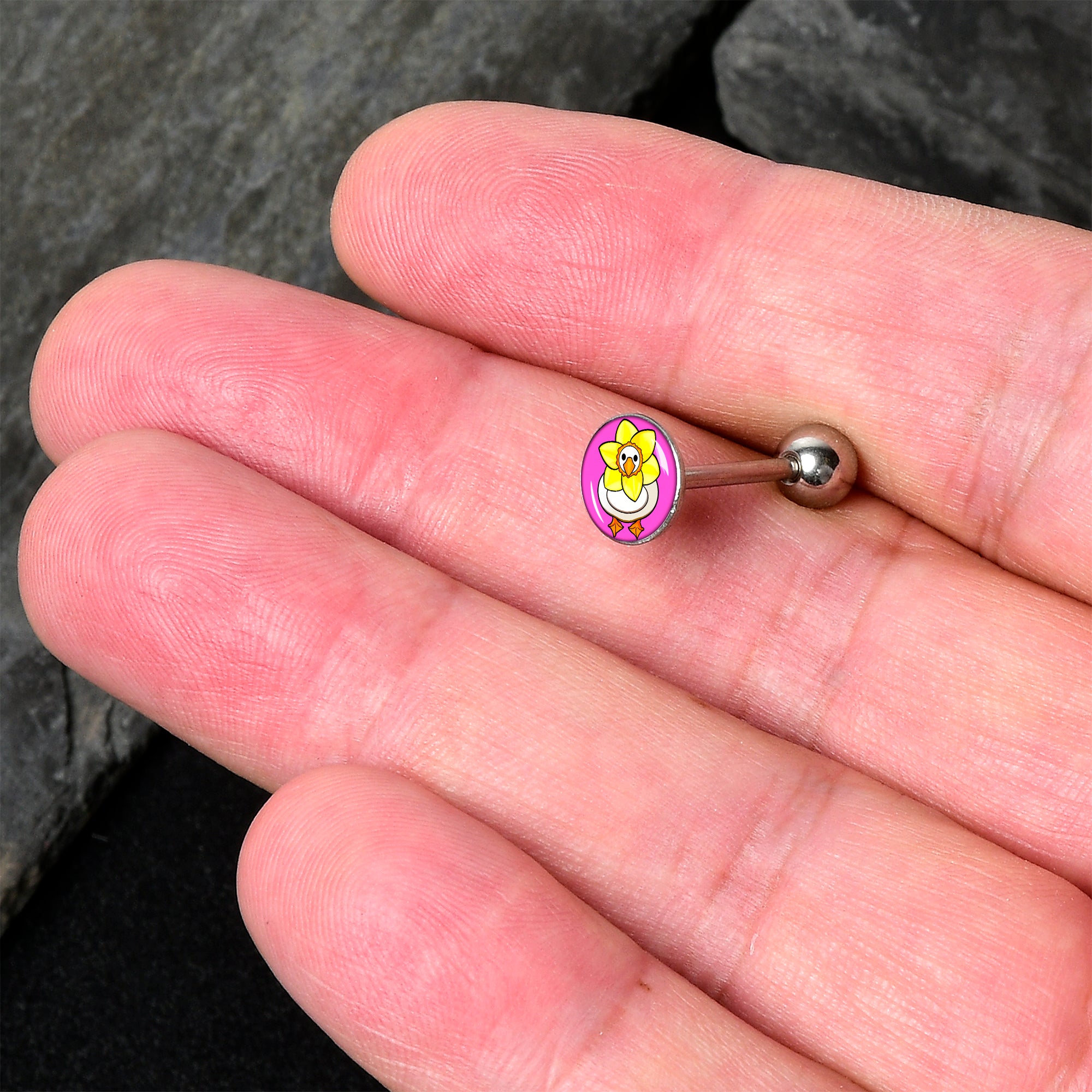 Daffodil Duck Barbell Tongue Ring by Onyx O