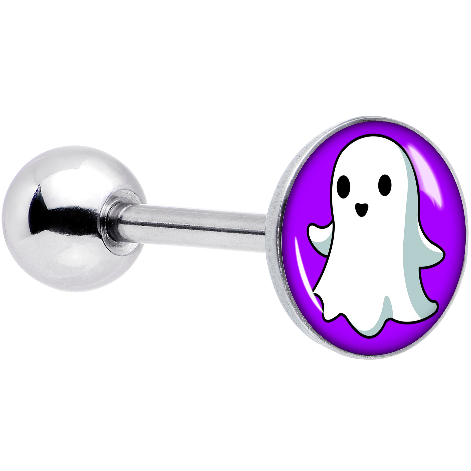 Ghost Barbell Tongue Ring by Onyx O