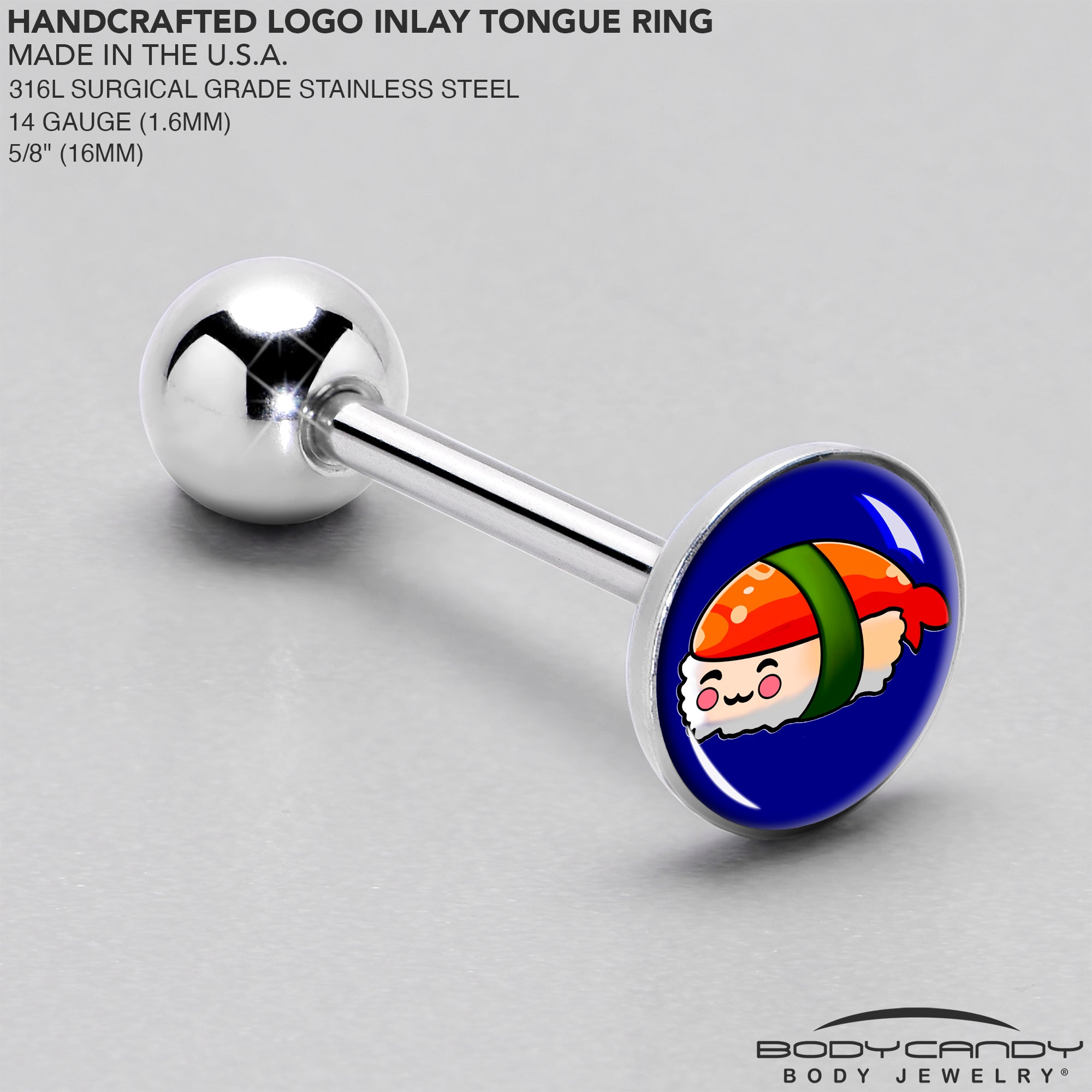 Sushi Barbell Tongue Ring by Onyx O