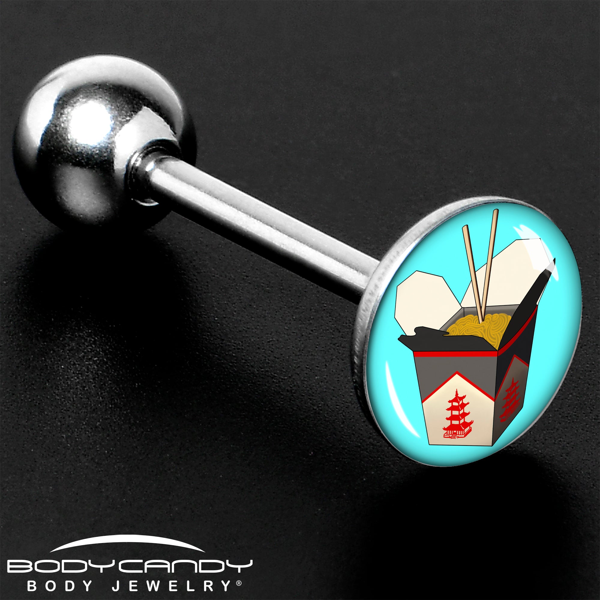 Chinese Take Out Barbell Tongue Ring by Onyx O