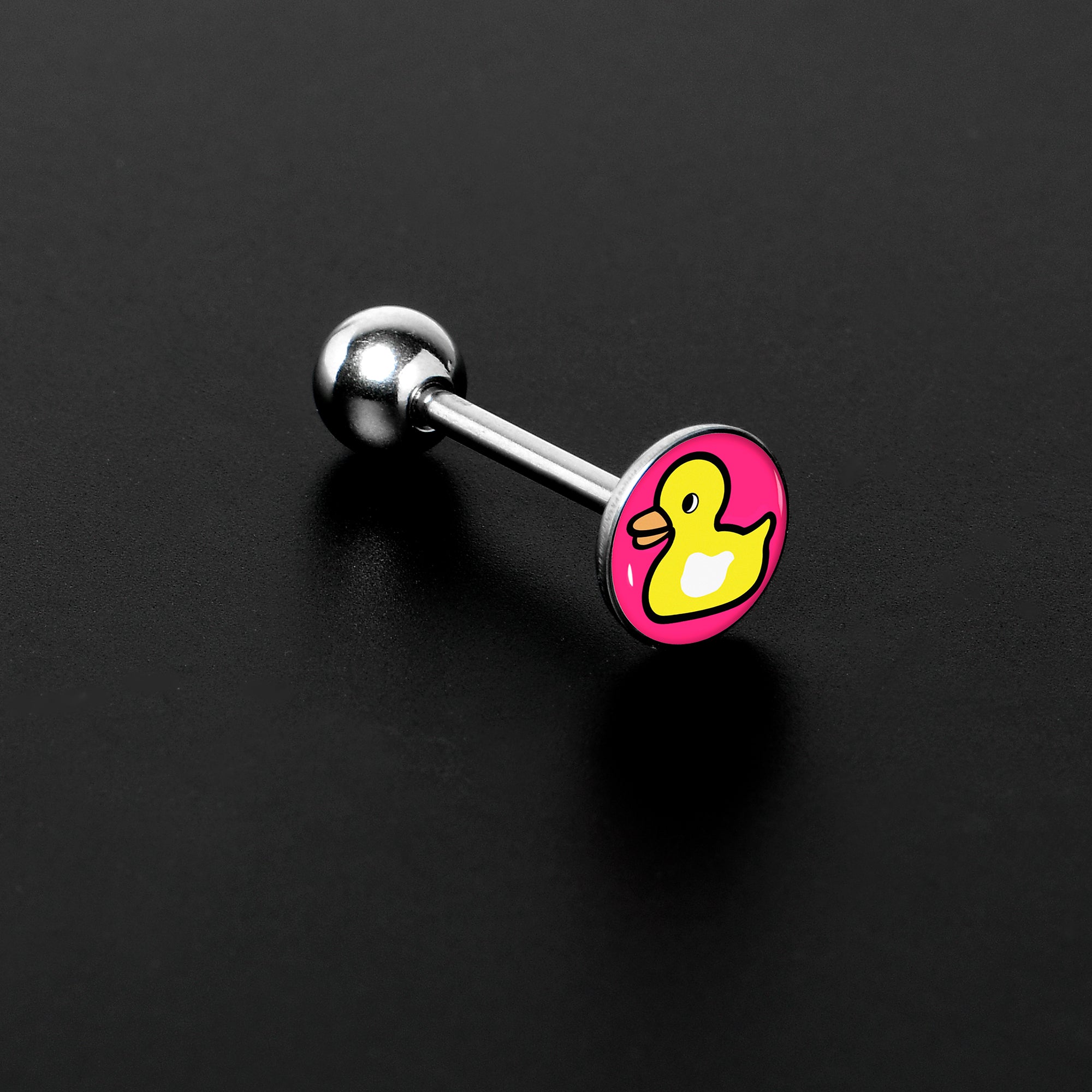 Yellow Ducky Barbell Tongue Ring by Onyx O