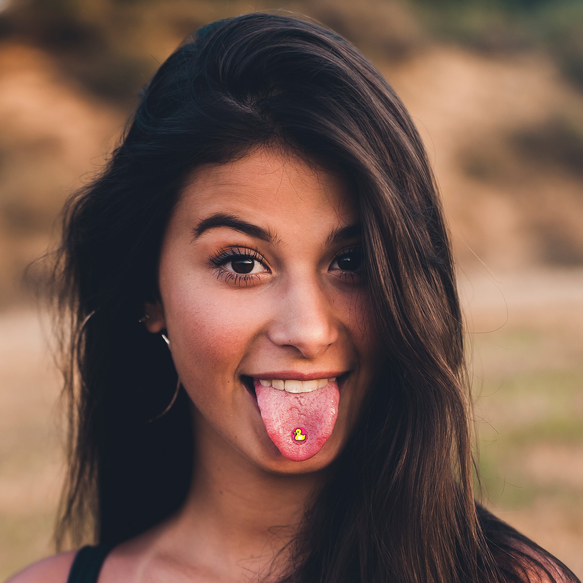 Yellow Ducky Barbell Tongue Ring by Onyx O