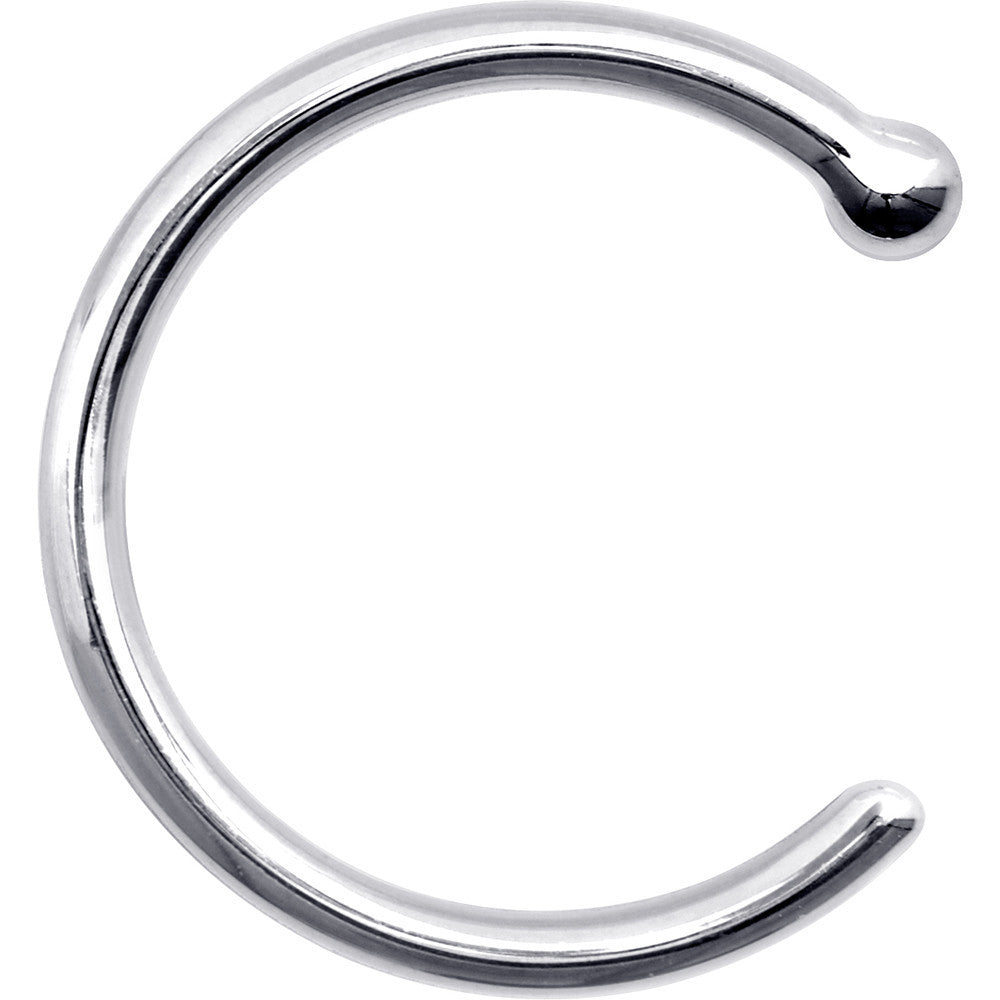 18G 3/8 925 Sterling Silver Nose Hoop