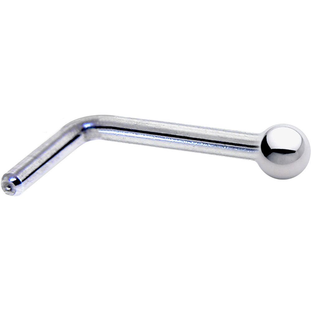 Platinum Nose Ring with 1.5mm Ball and Nose Screw or Nose Bone