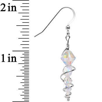 925 Sterling Icicle Drop Earrings Created with Crystals