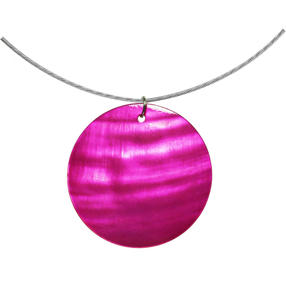 Handcrafted Pink Hammershell Wire Choker
