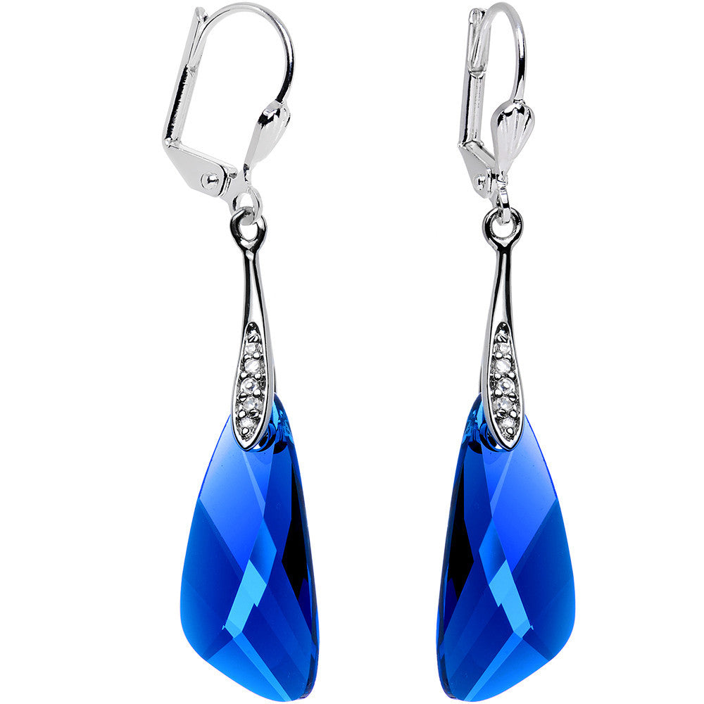Sapphire Blue Inspire Earrings Created with Crystals
