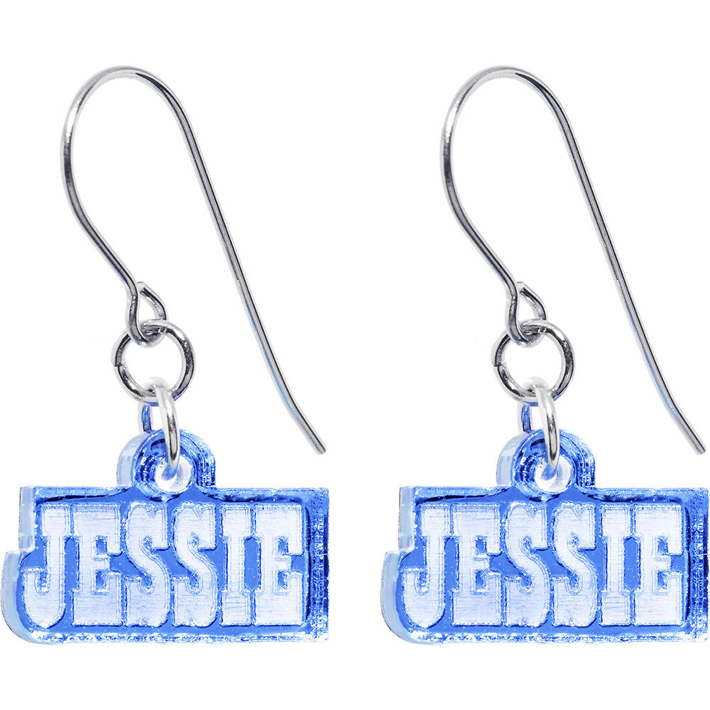 Handcrafted Custom No 1 Lucite Personalized Name Earrings