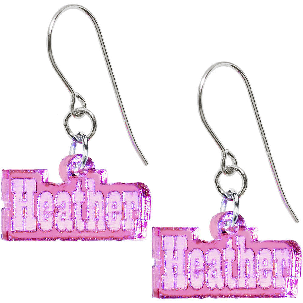 Handcrafted Custom No 1 Lucite Personalized Name Earrings