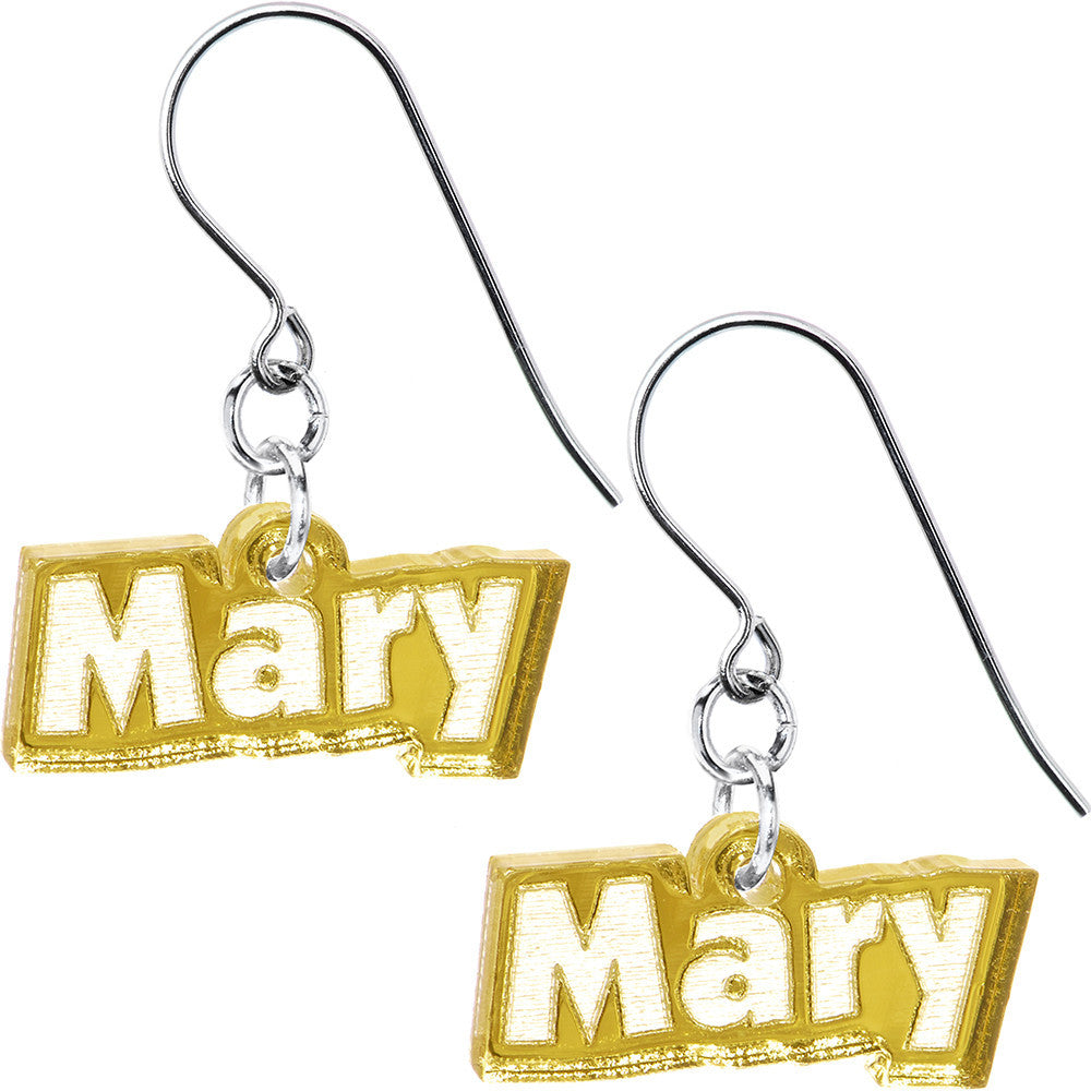 Handcrafted Custom No 3 Lucite Personalized Name Earrings