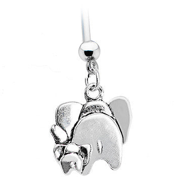 Mommy and Baby Elephant Pregnancy Belly Ring