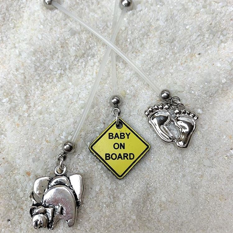 Baby on Board Pregnant Belly Ring