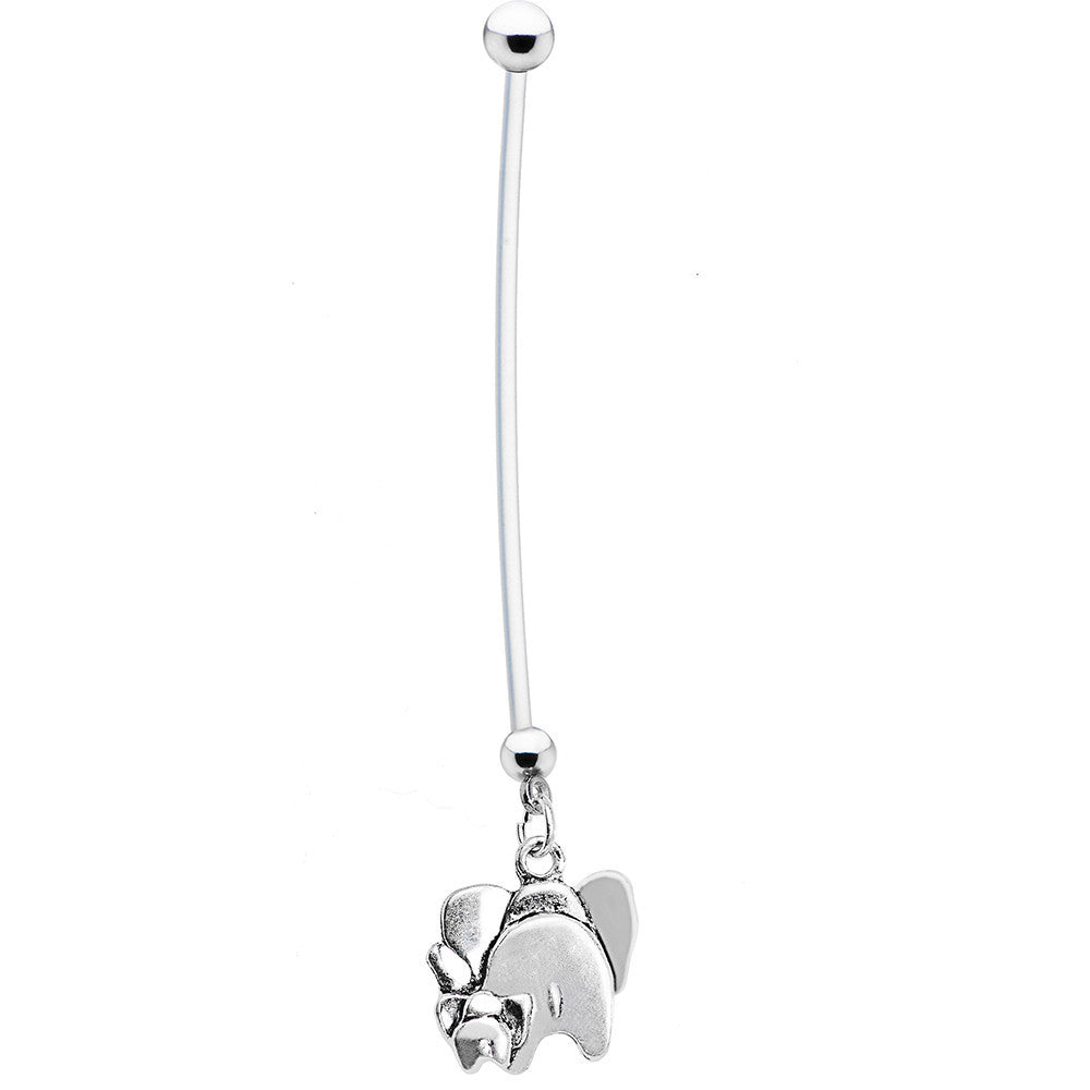 Mommy and Baby Elephant Pregnancy Belly Ring