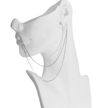 Handcrafted Nose to Ear Double Strand Chain