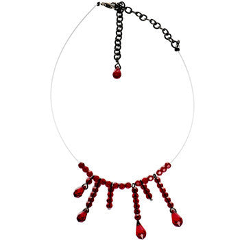 Handmade Vampire Kiss Choker Necklace Created with Crystals