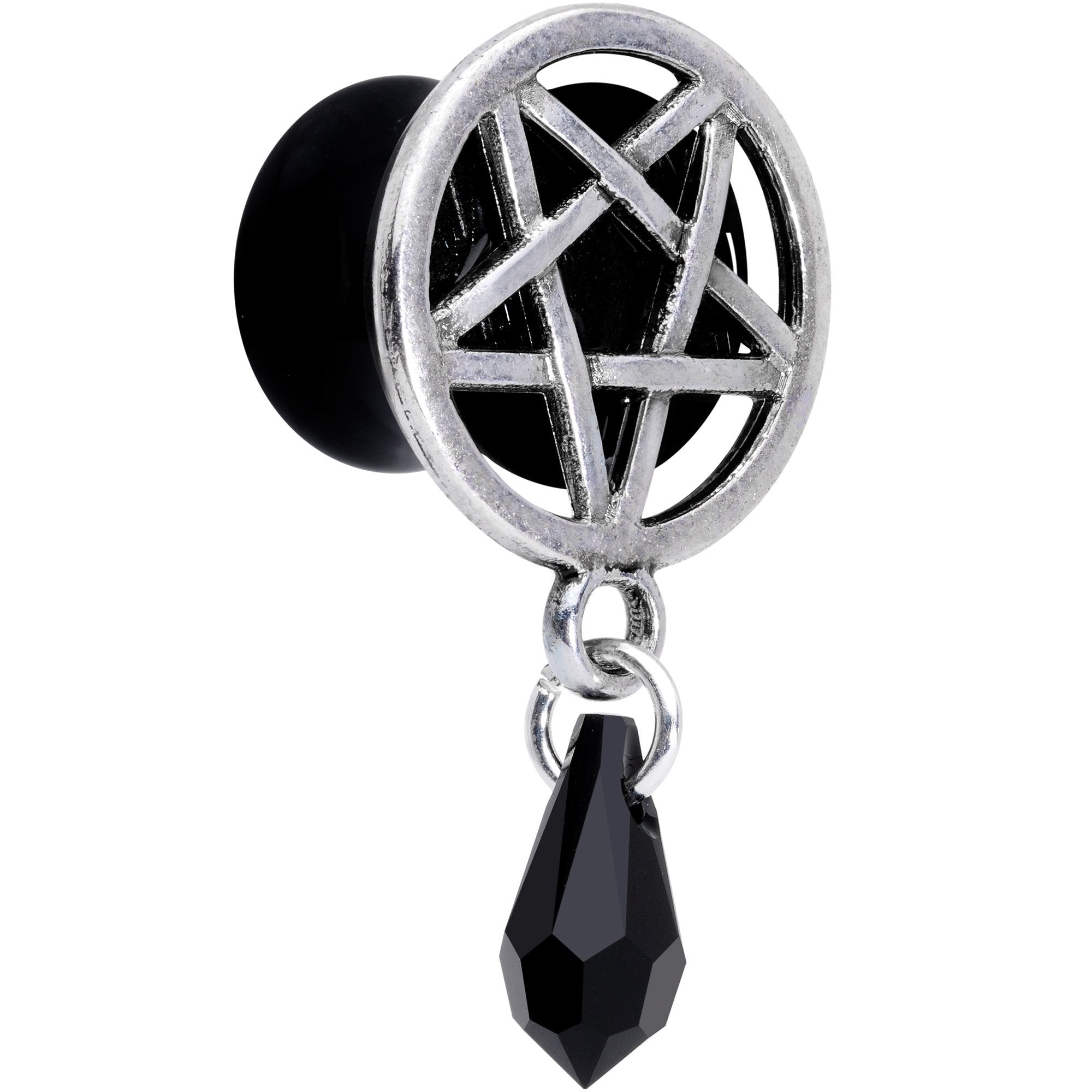 Pentagram Saddle Plug Set Created with Crystals 00G to 19mm