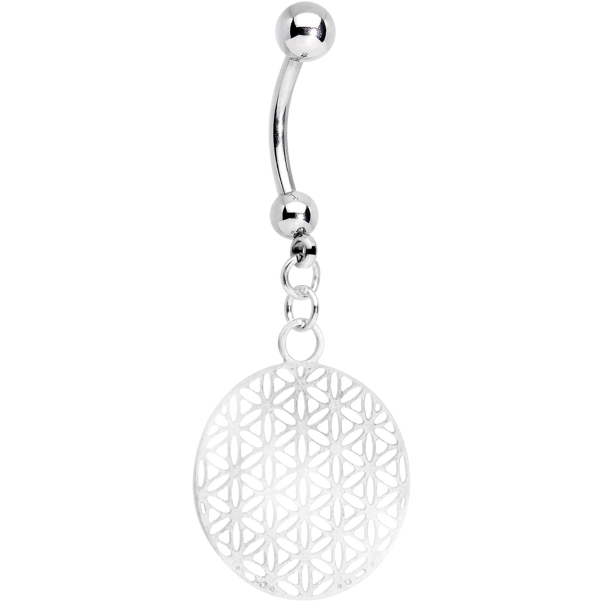 Handcrafted Geometric Refraction Dangle Belly Ring
