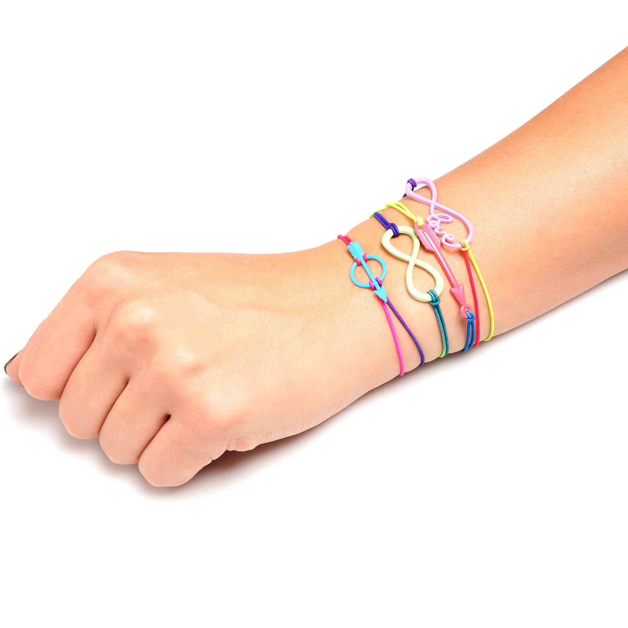Handcrafted Multi Color Infinity Arrow Love Stretchy Bracelet 4 Pack Set