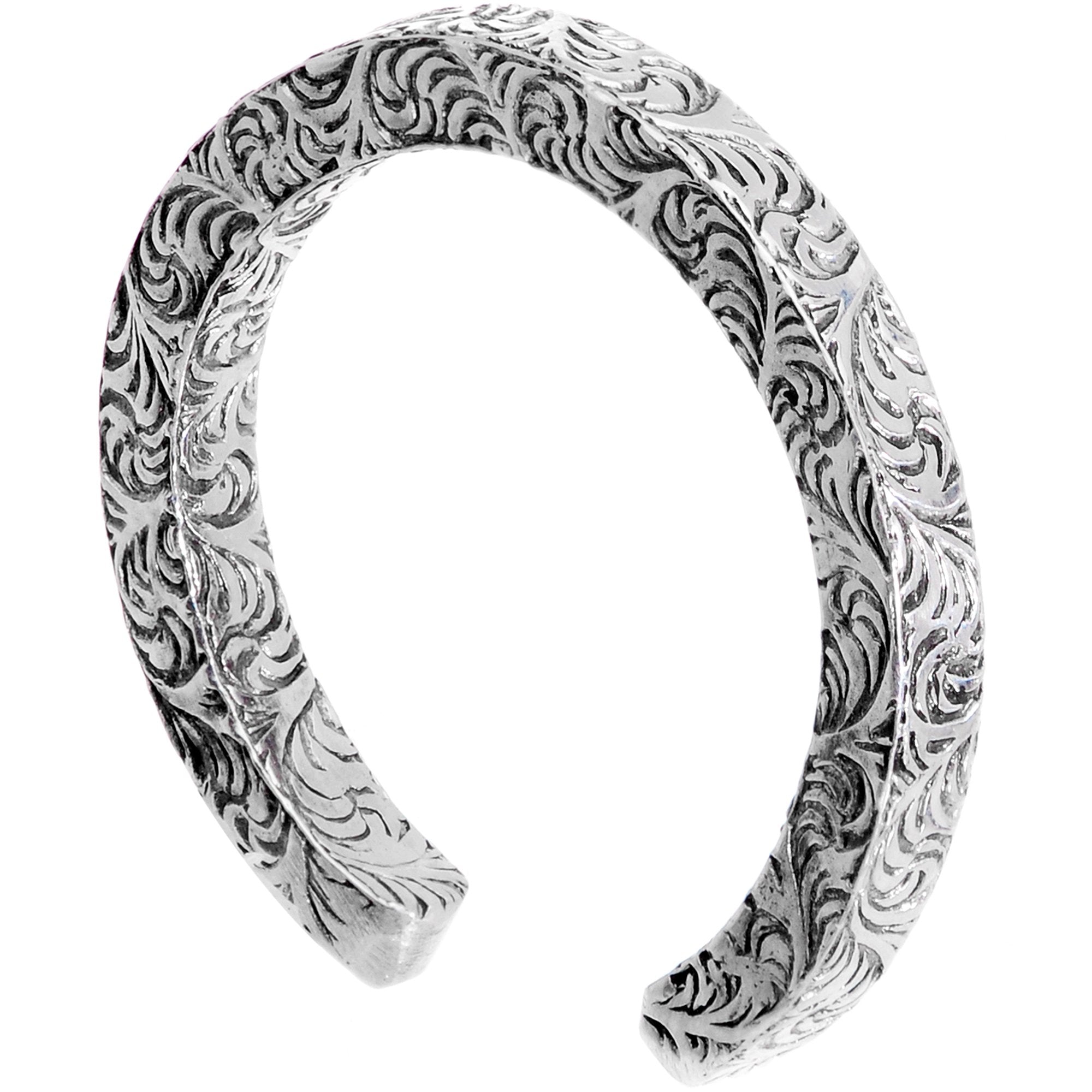 Handcrafted 925 Sterling Silver Ocean Wave Pattern Toe Ring