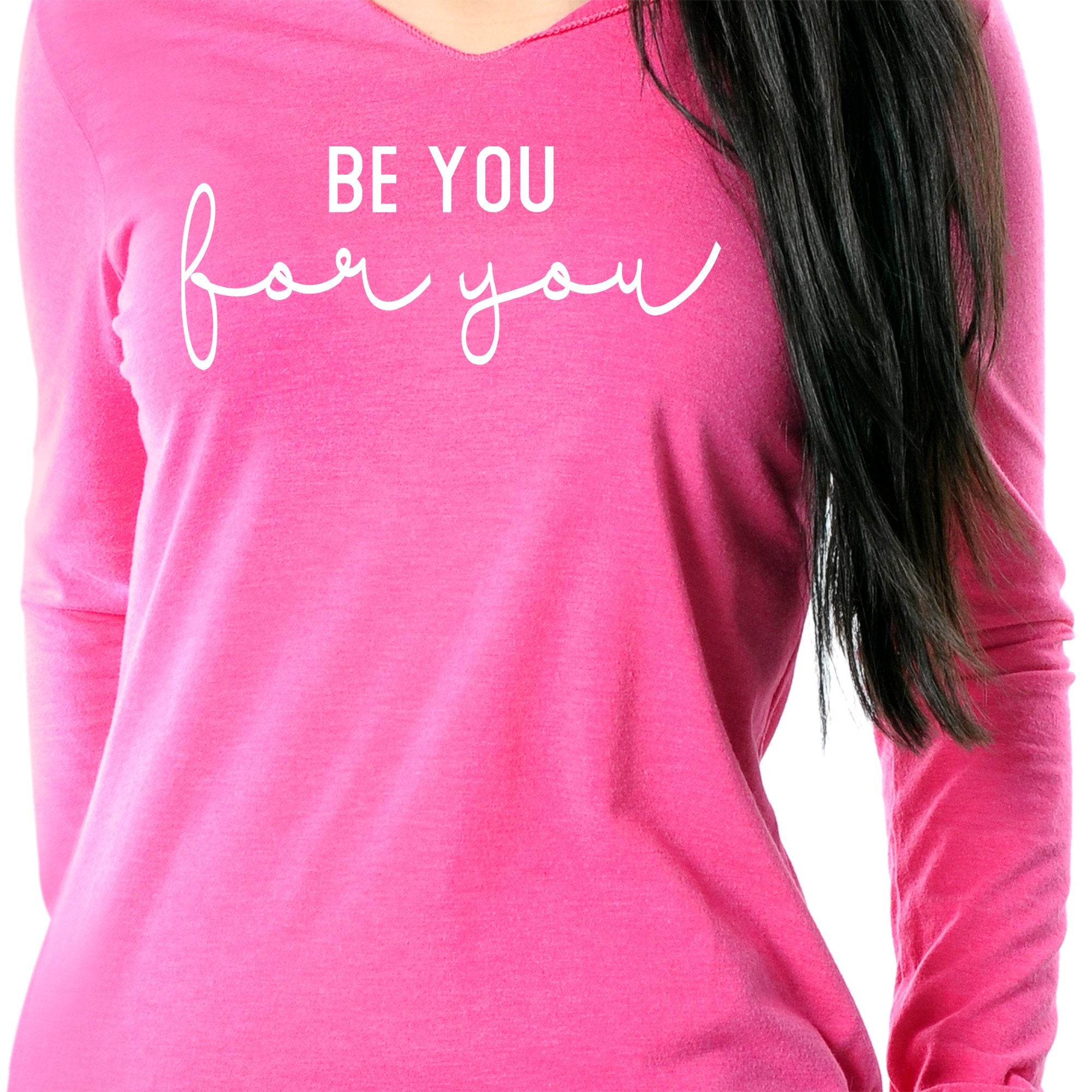 Be You, For You Black Tapered Long Sleeve Hoodie