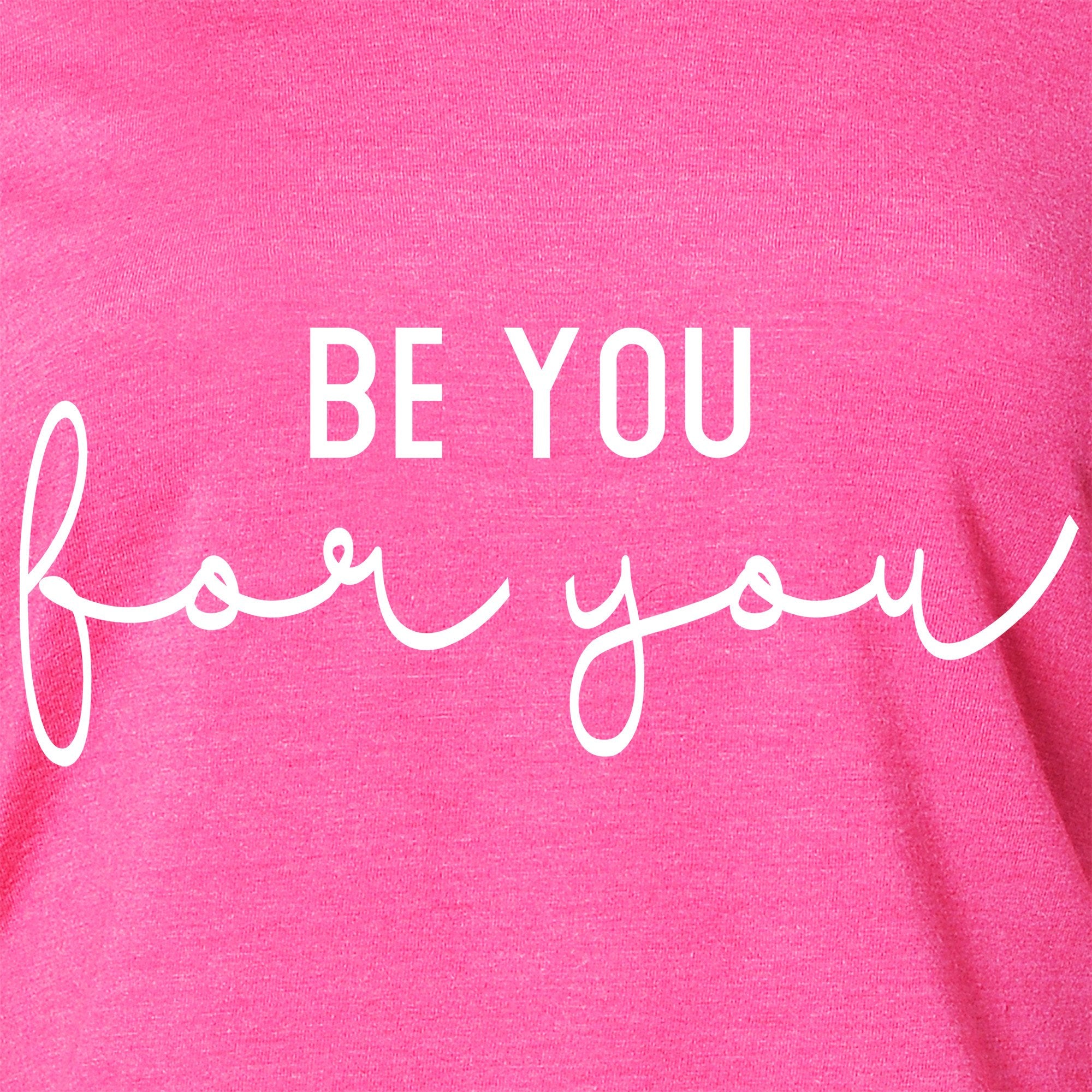 Be You, For You Black Tapered Long Sleeve Hoodie