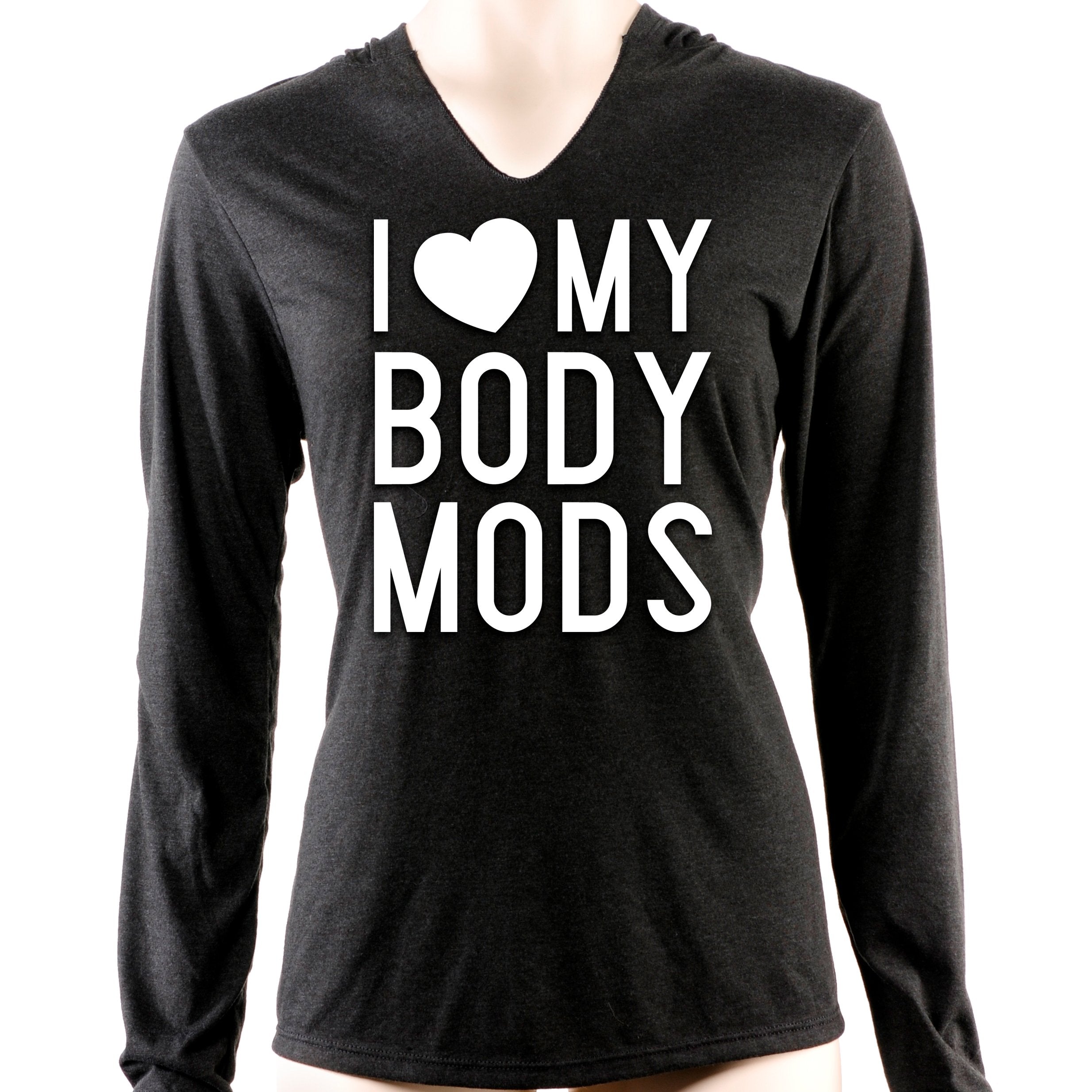 I Love My Body Mods Tapered Long Sleeve Hoodie