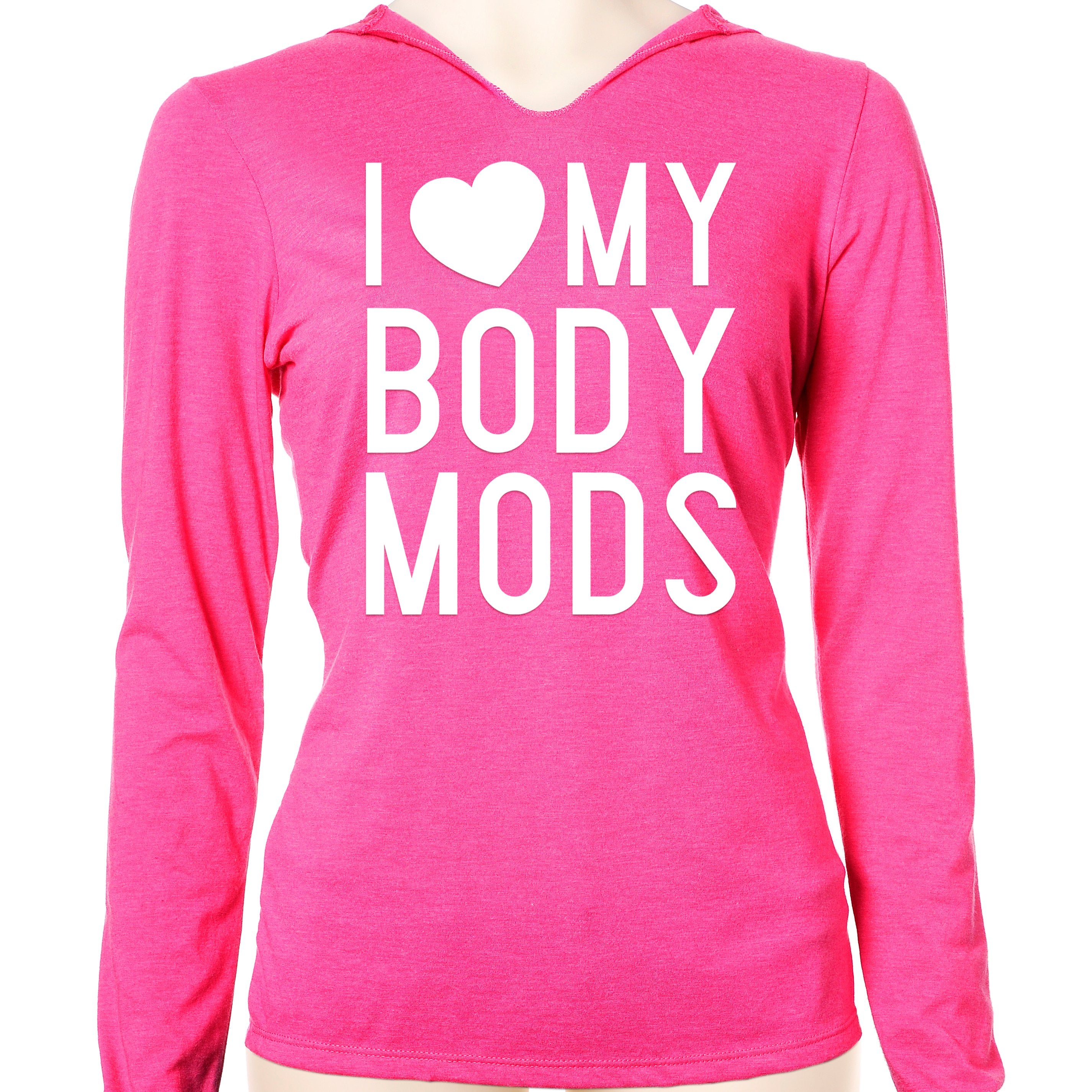 I Love My Body Mods Tapered Long Sleeve Hoodie