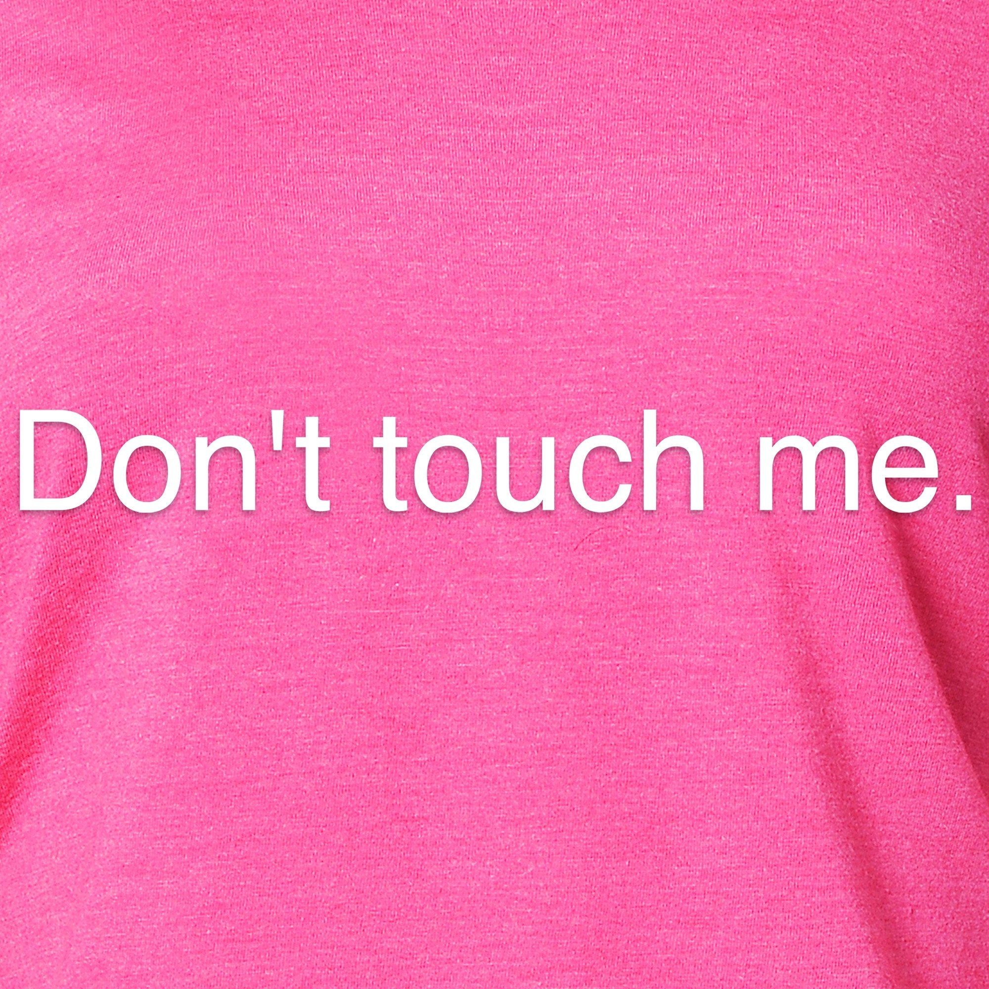 Don't Touch Me Black Tapered Long Sleeve Hoodie