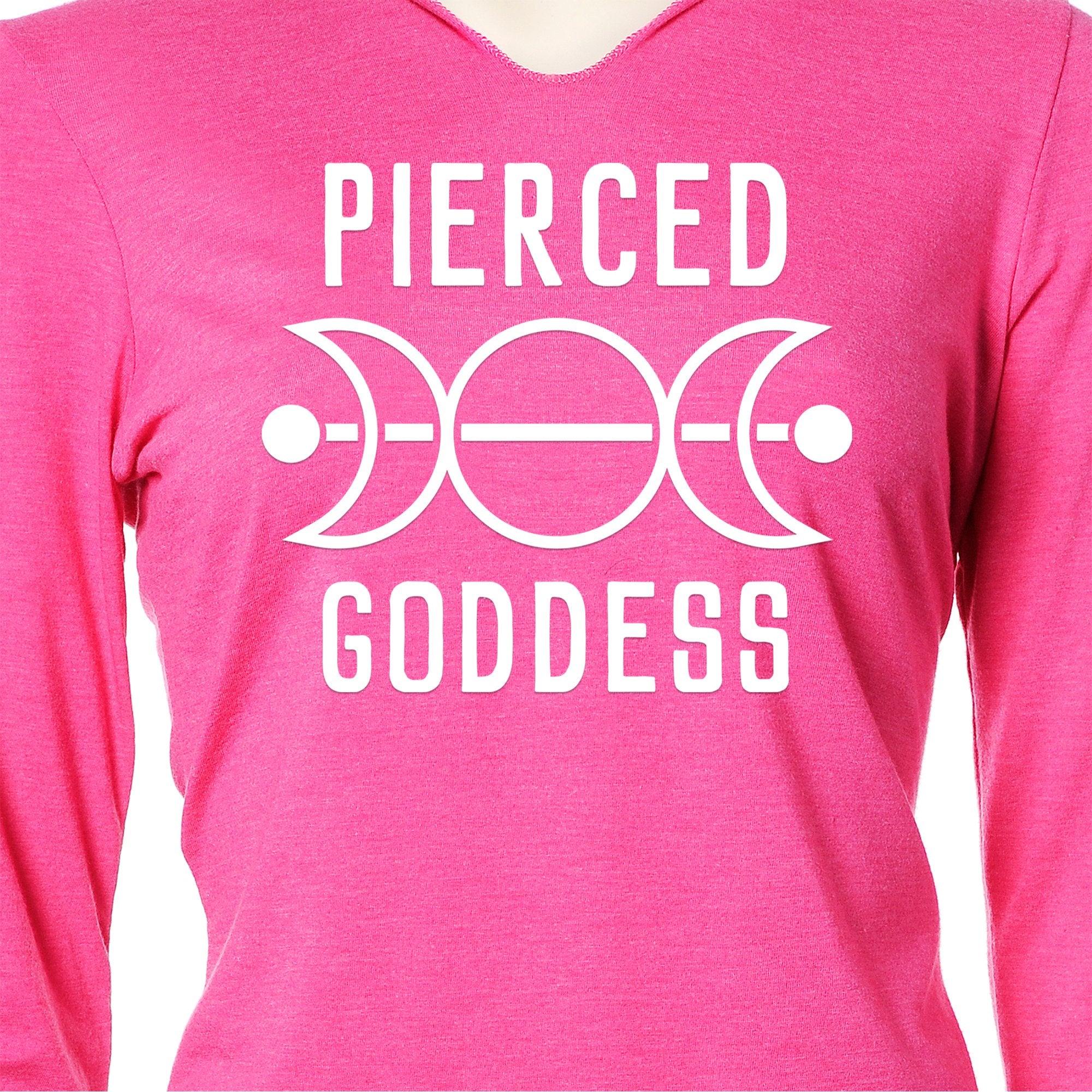 Pierced Goddess Tapered Long Sleeve Hoodie
