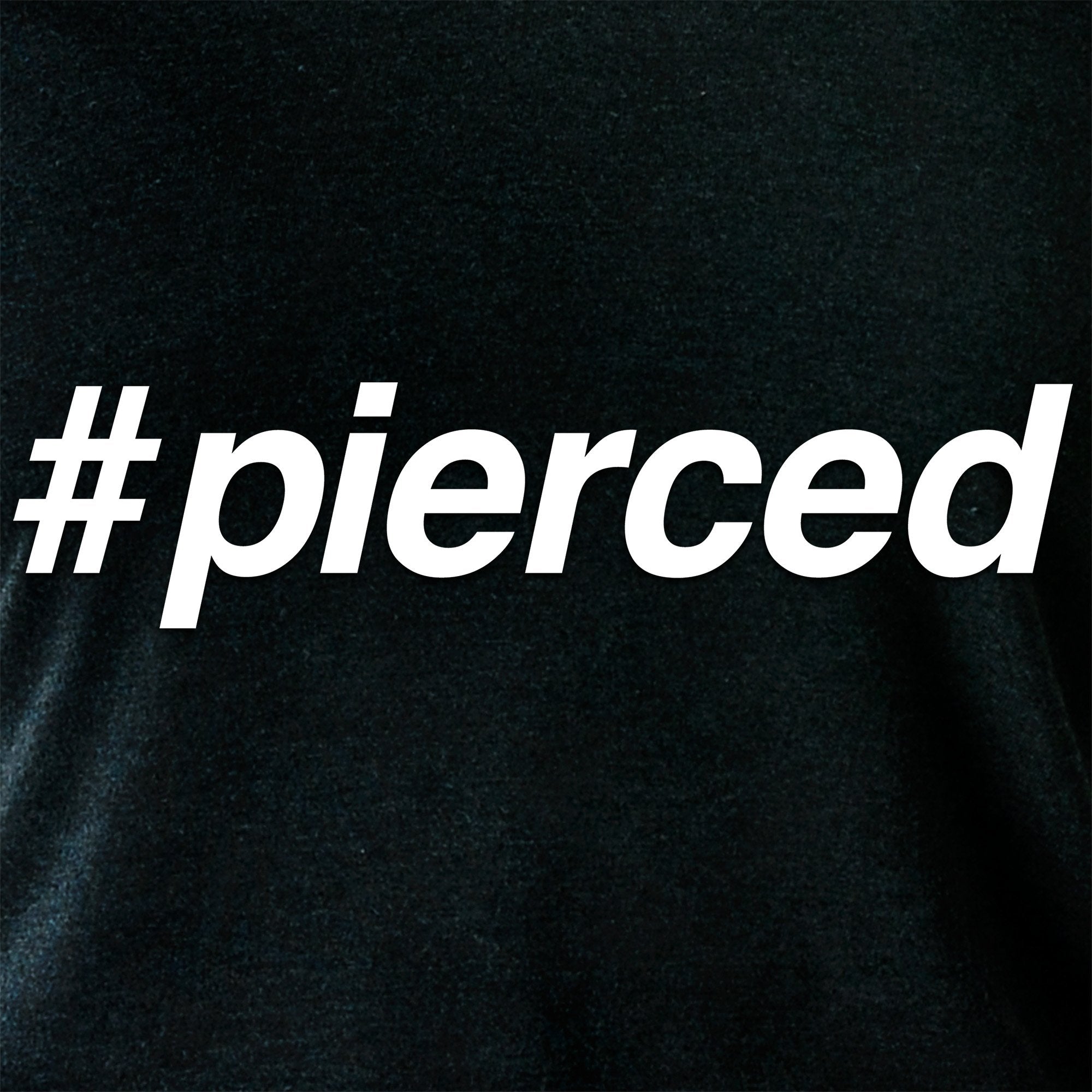 hashtag pierced Black Tapered Long Sleeve Hoodie