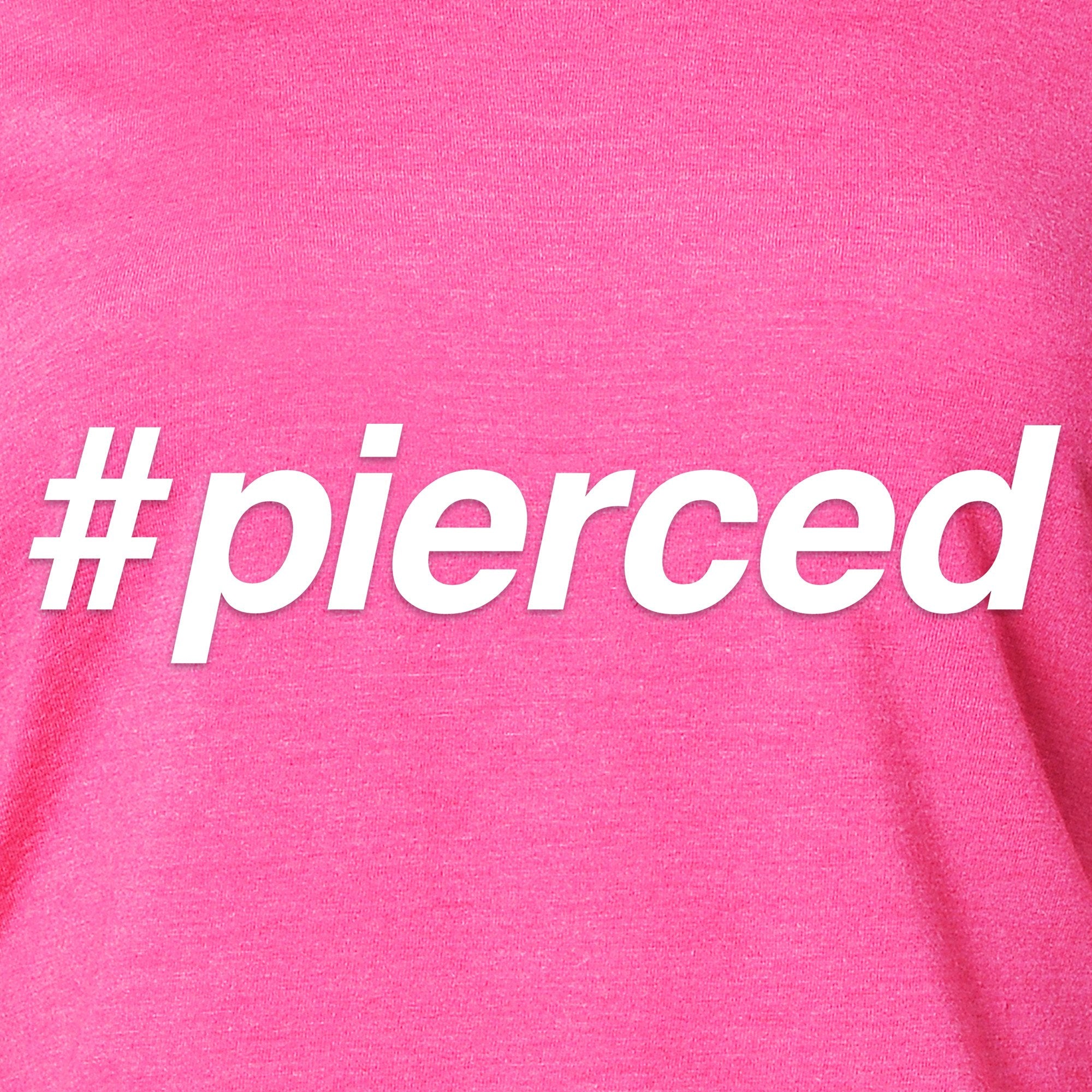 hashtag pierced Black Tapered Long Sleeve Hoodie