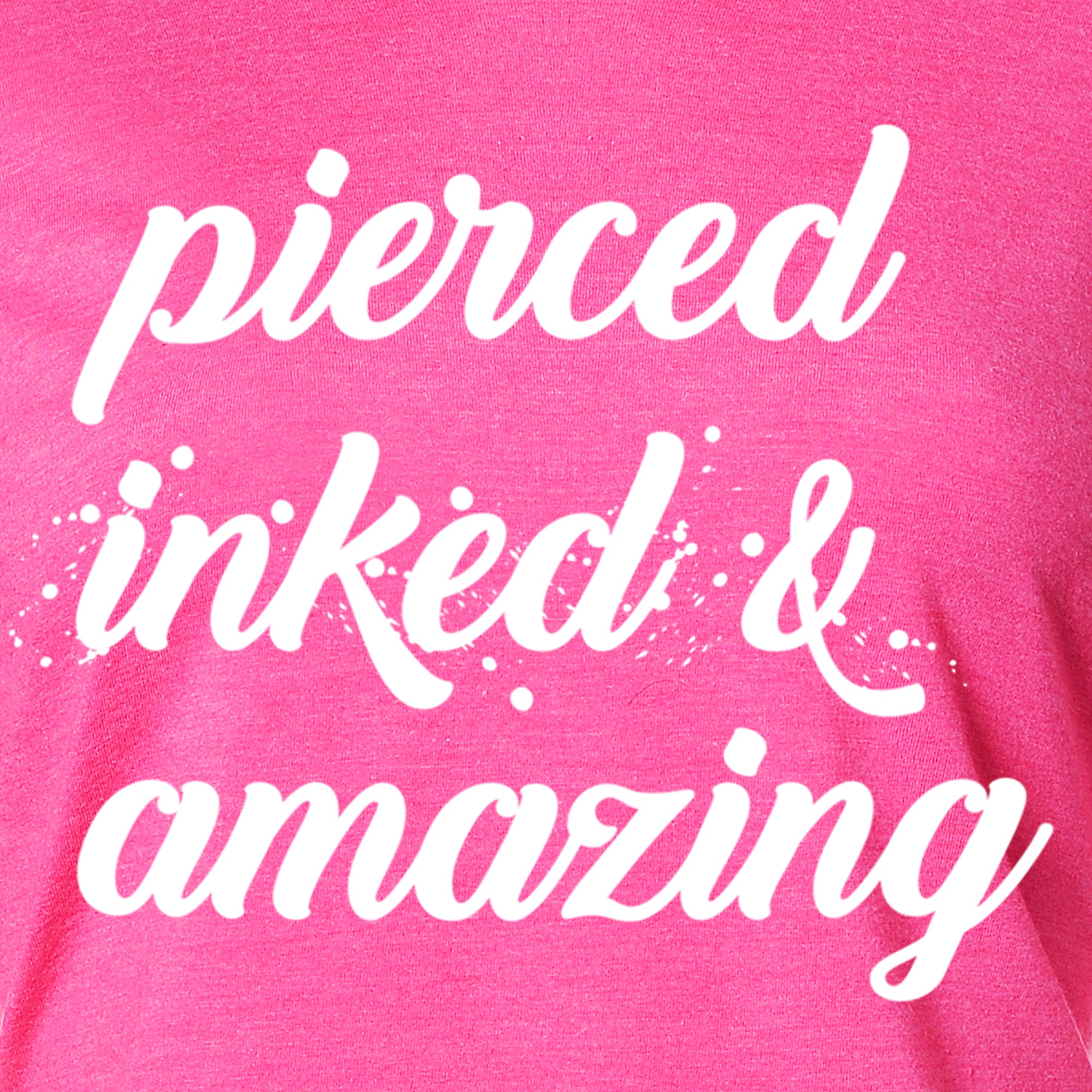 Pierced Inked & Amazing Pink Frost Tapered Long Sleeve Hoodie