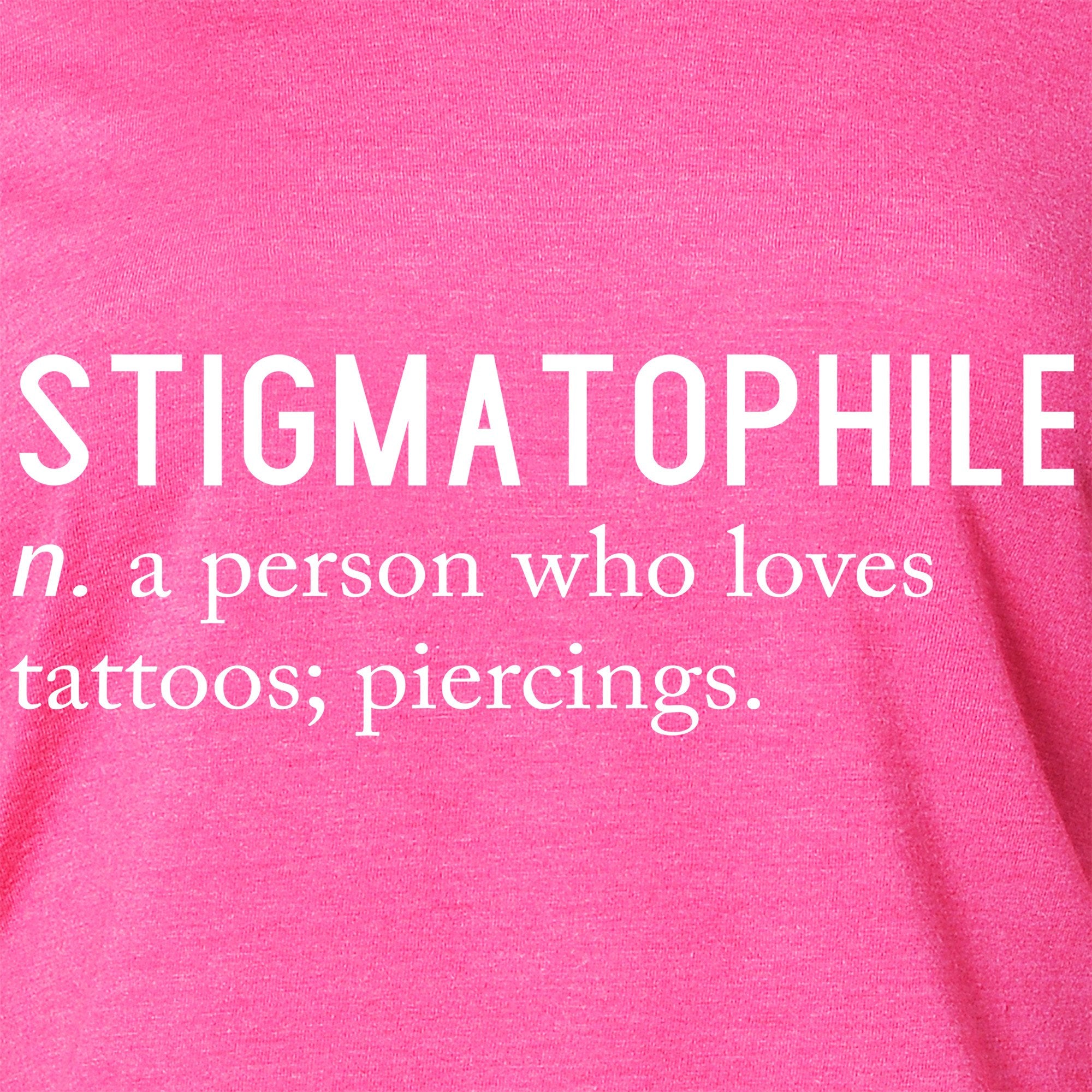 Stigmatophile n. a person who loves tattoos; piercings. Black Tapered Long Sleeve Hoodie
