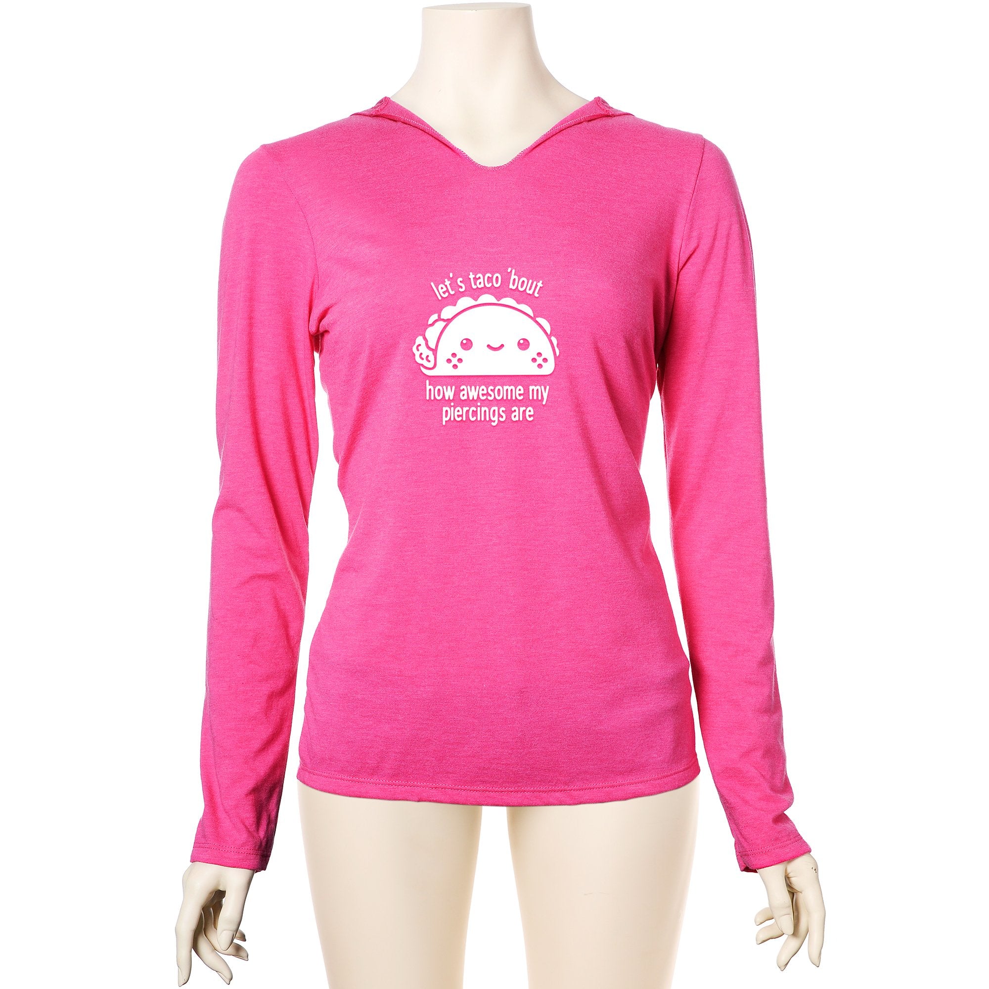 Let's Taco 'bout My Piercings Tapered Long Sleeve Hoodie