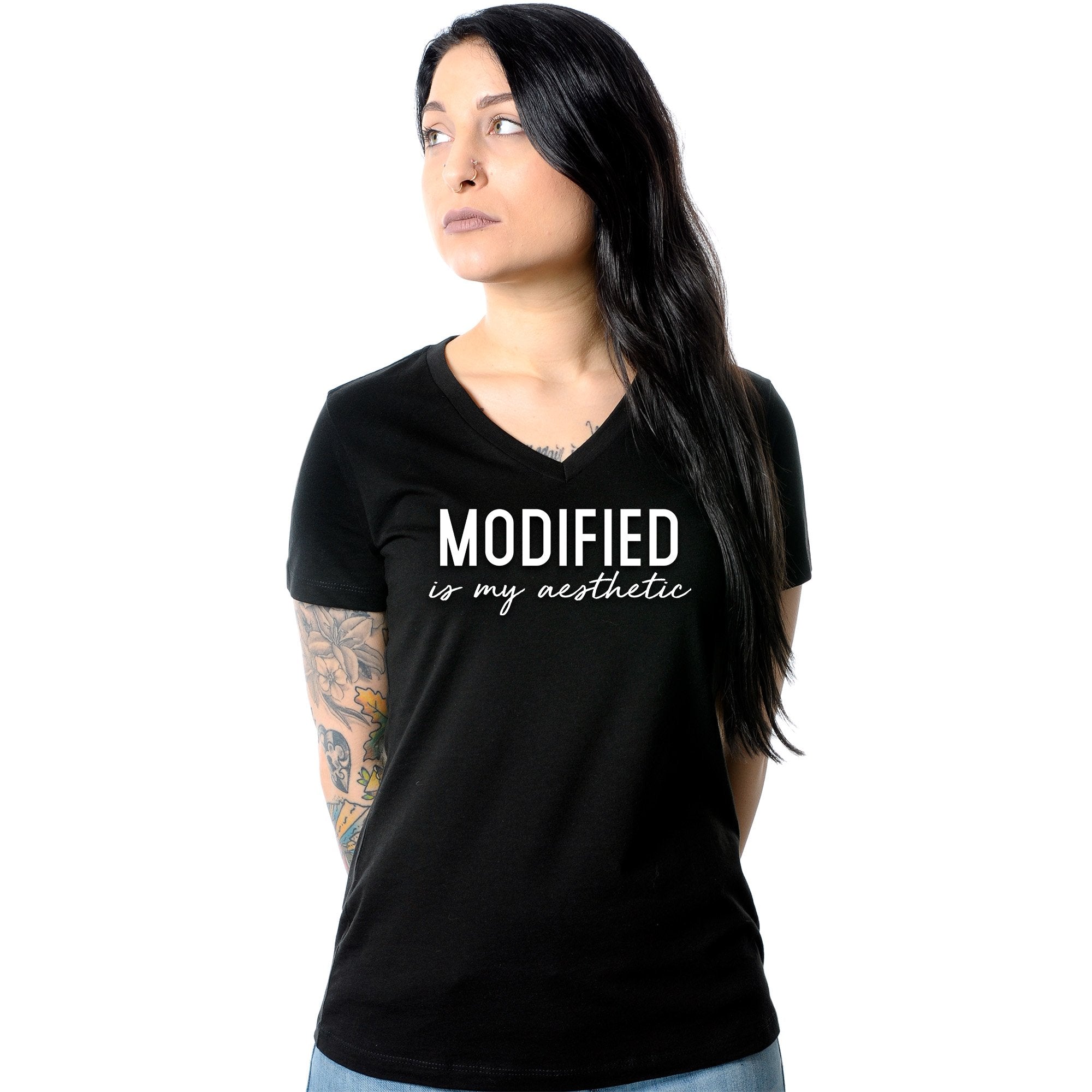 Modified is my Aesthetic V-Neck Tee Shirt