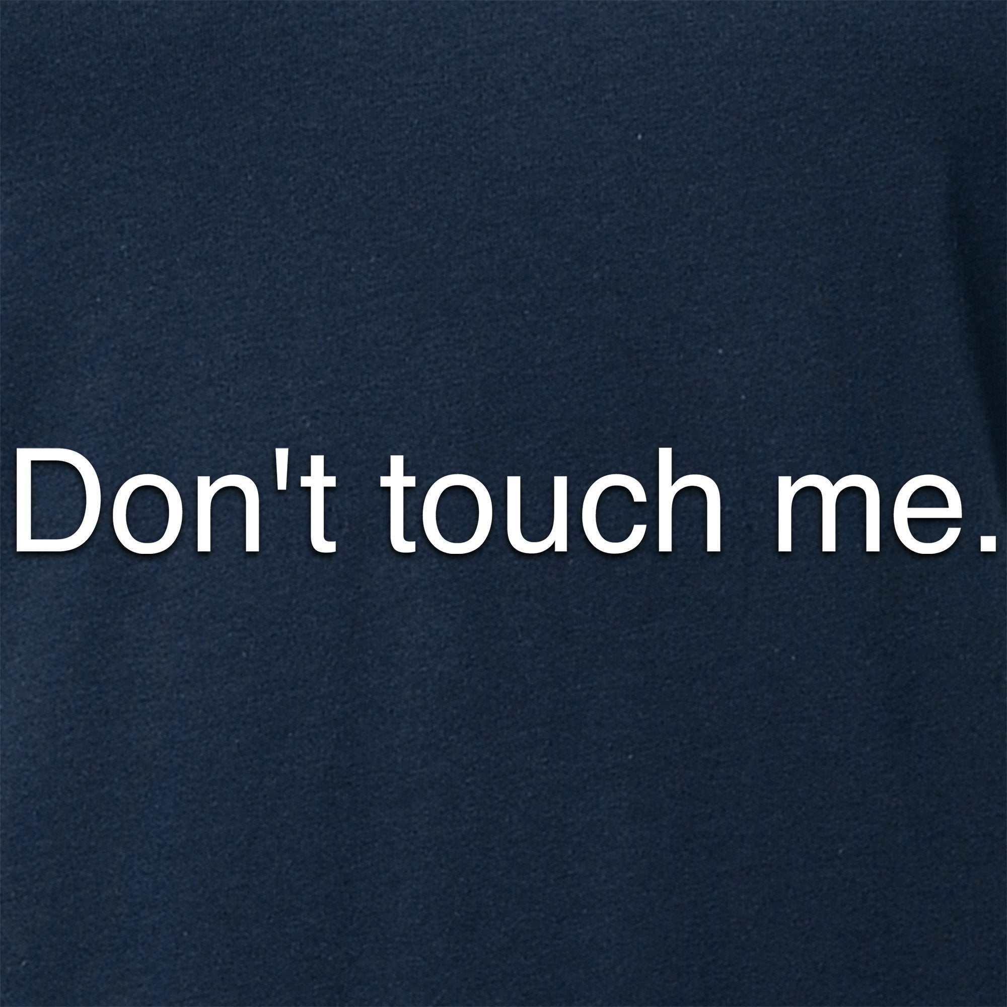 Don't Touch Me Black Tapered V-Neck Tee Shirt