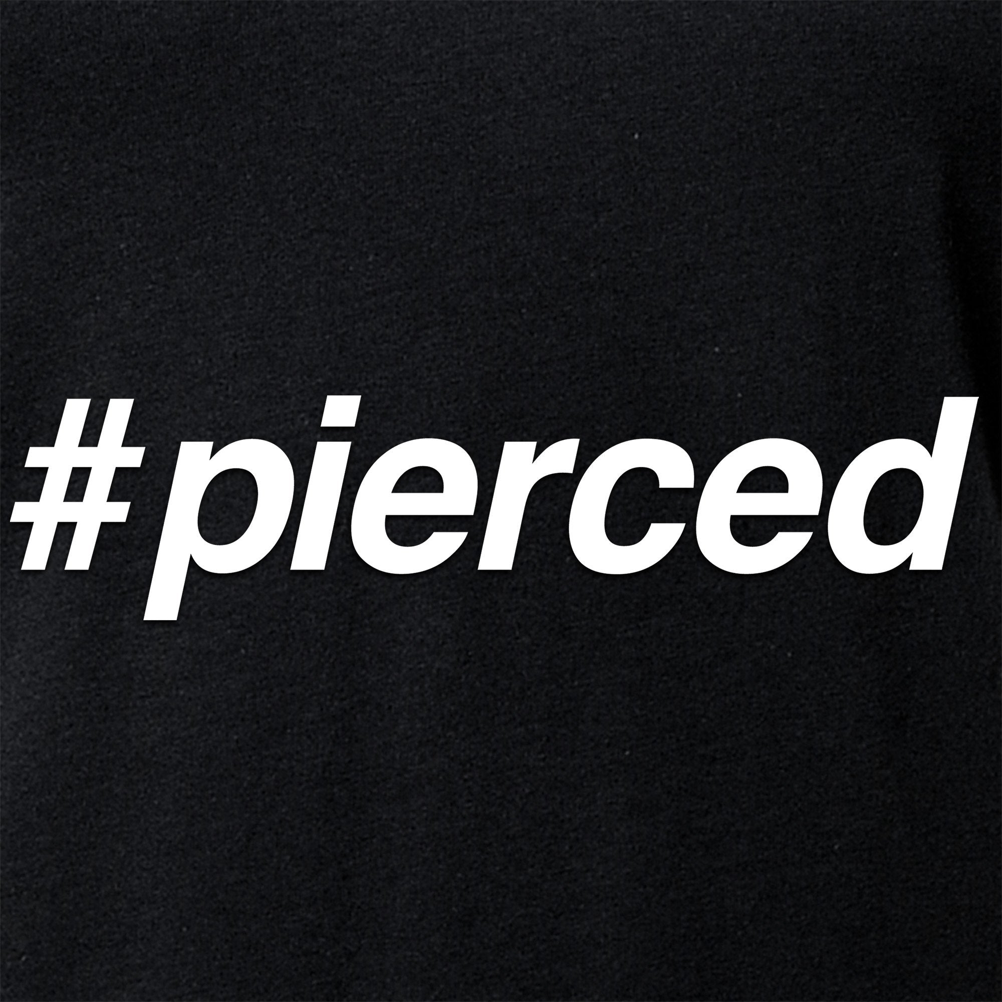 hashtag pierced Black Tapered V-Neck Tee Shirt