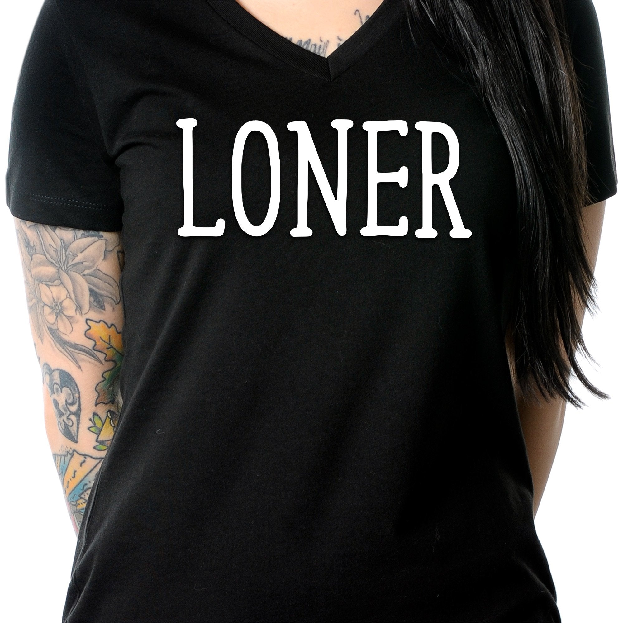 Loner Tapered V-Neck Tee Shirt