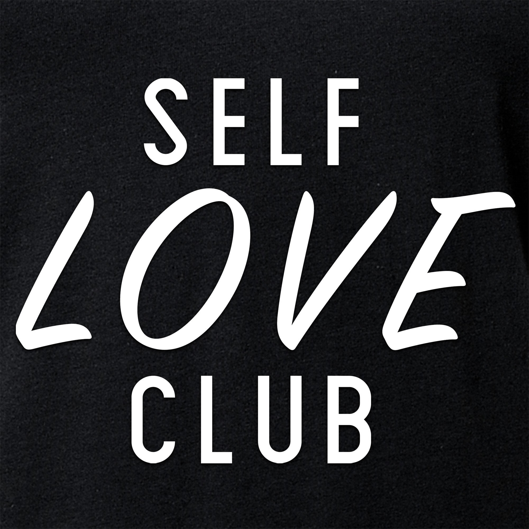 Self Love Club Black Tapered V-Neck Tee Shirt