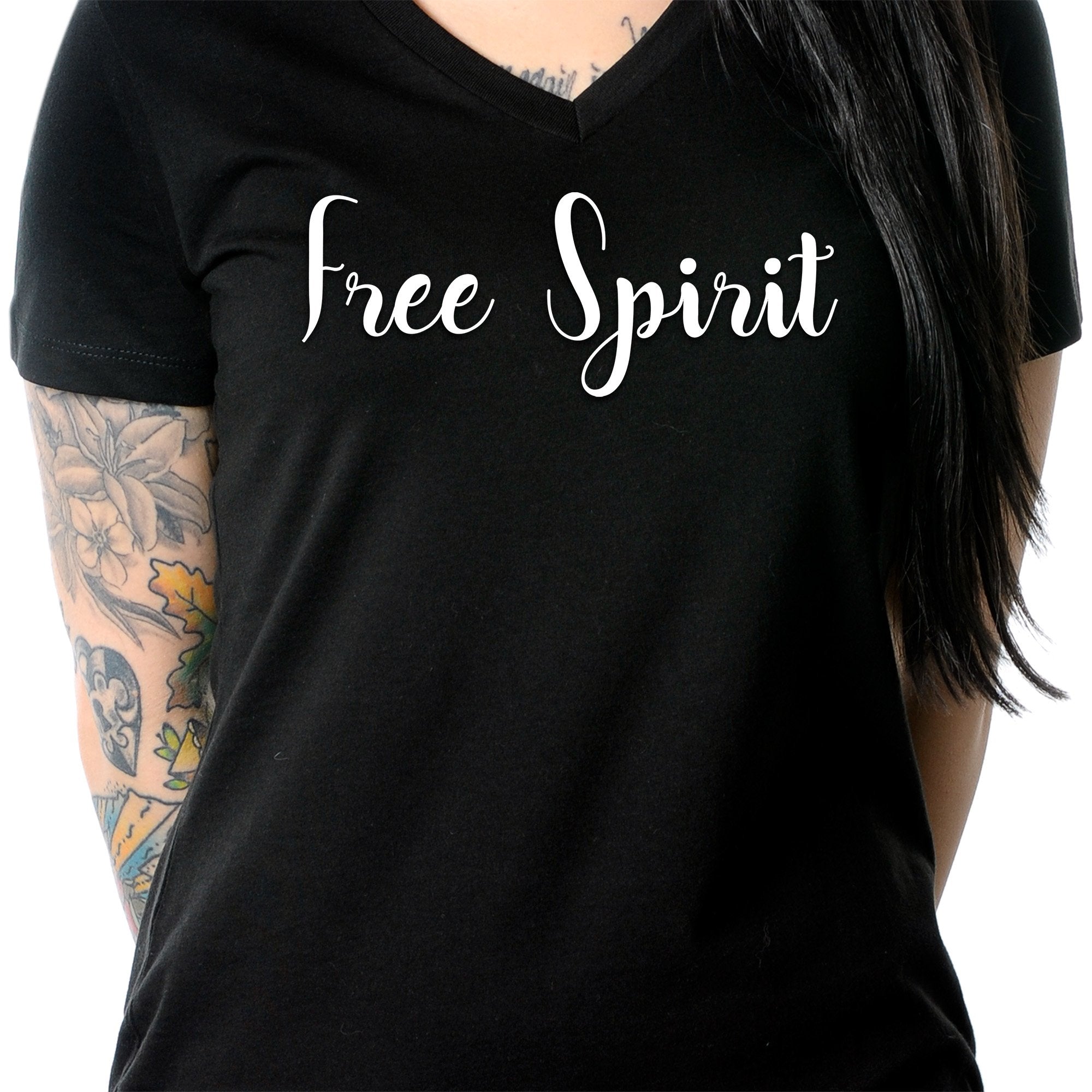Free Spirit Tapered V-Neck Tee Shirt