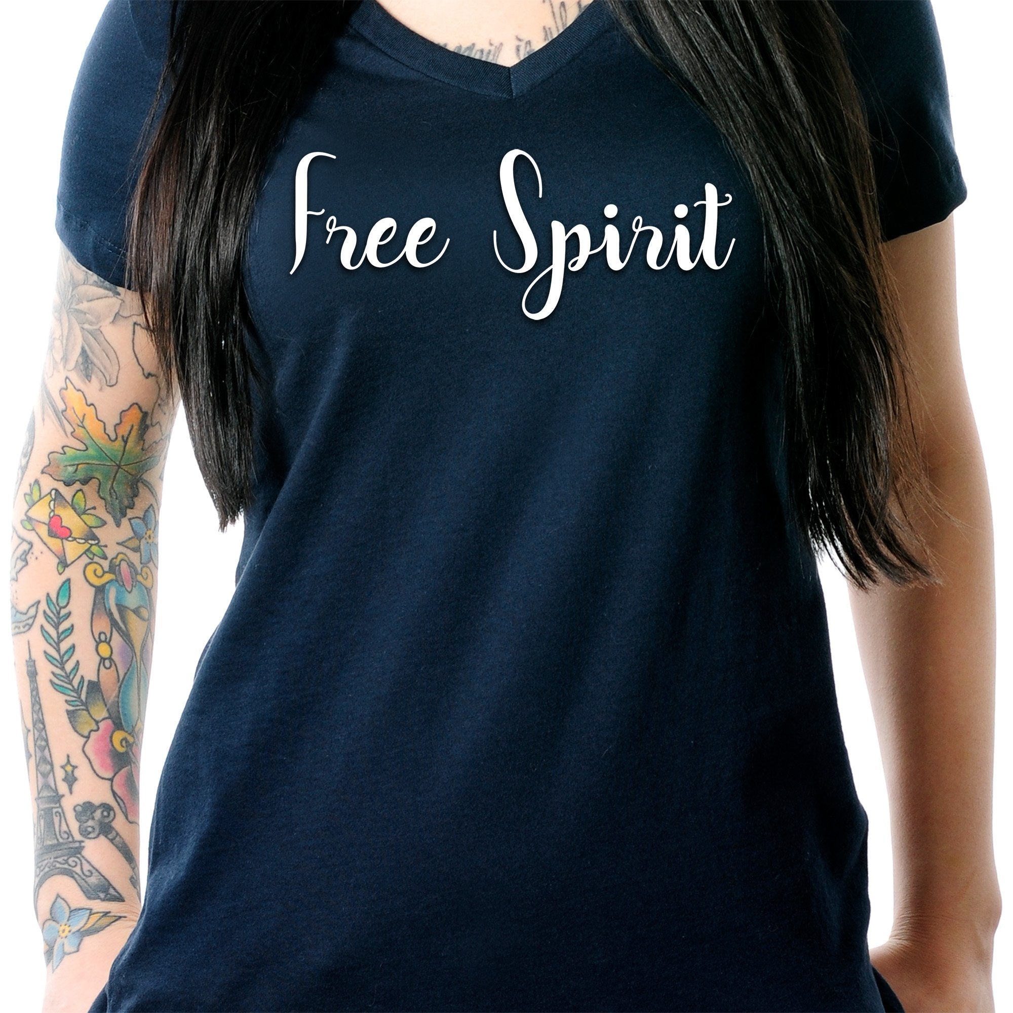 Free Spirit Tapered V-Neck Tee Shirt