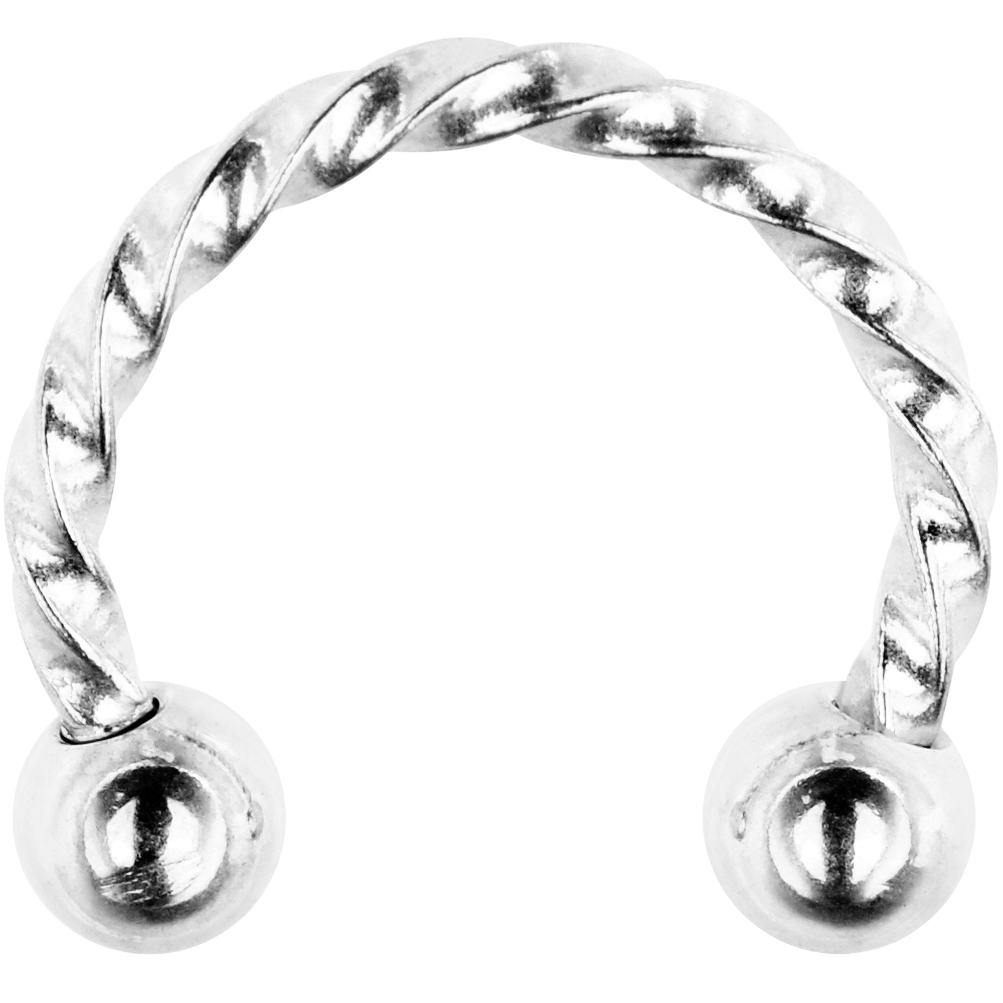 16G 5/16 Seriously Twisted Horseshoe Circular Barbell