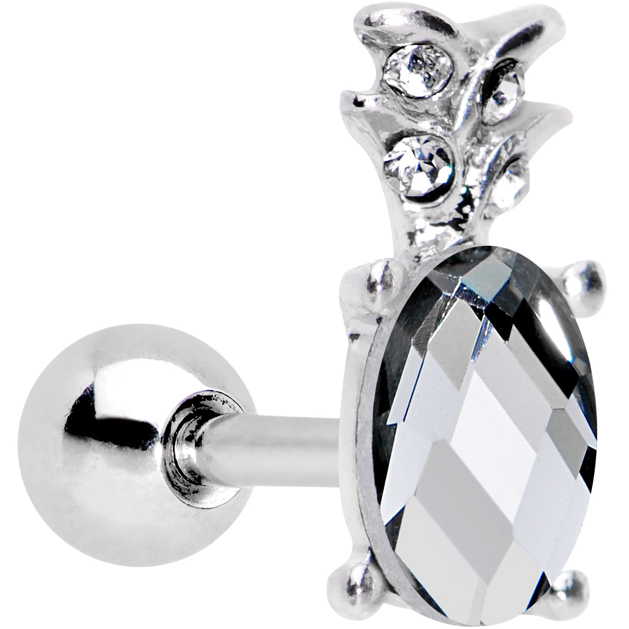 16G 1/4 Clear Gem Juicy Pineapple Cartilage Tragus Earring