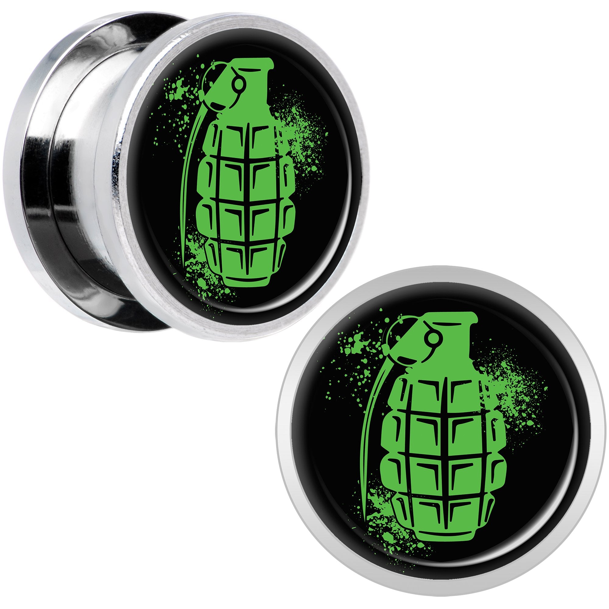 Green Grenade Steel Screw Fit Plug Set 9/16