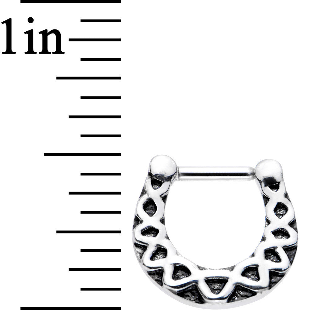 16G 1/4 Steel Simple Southwestern Septum Clicker